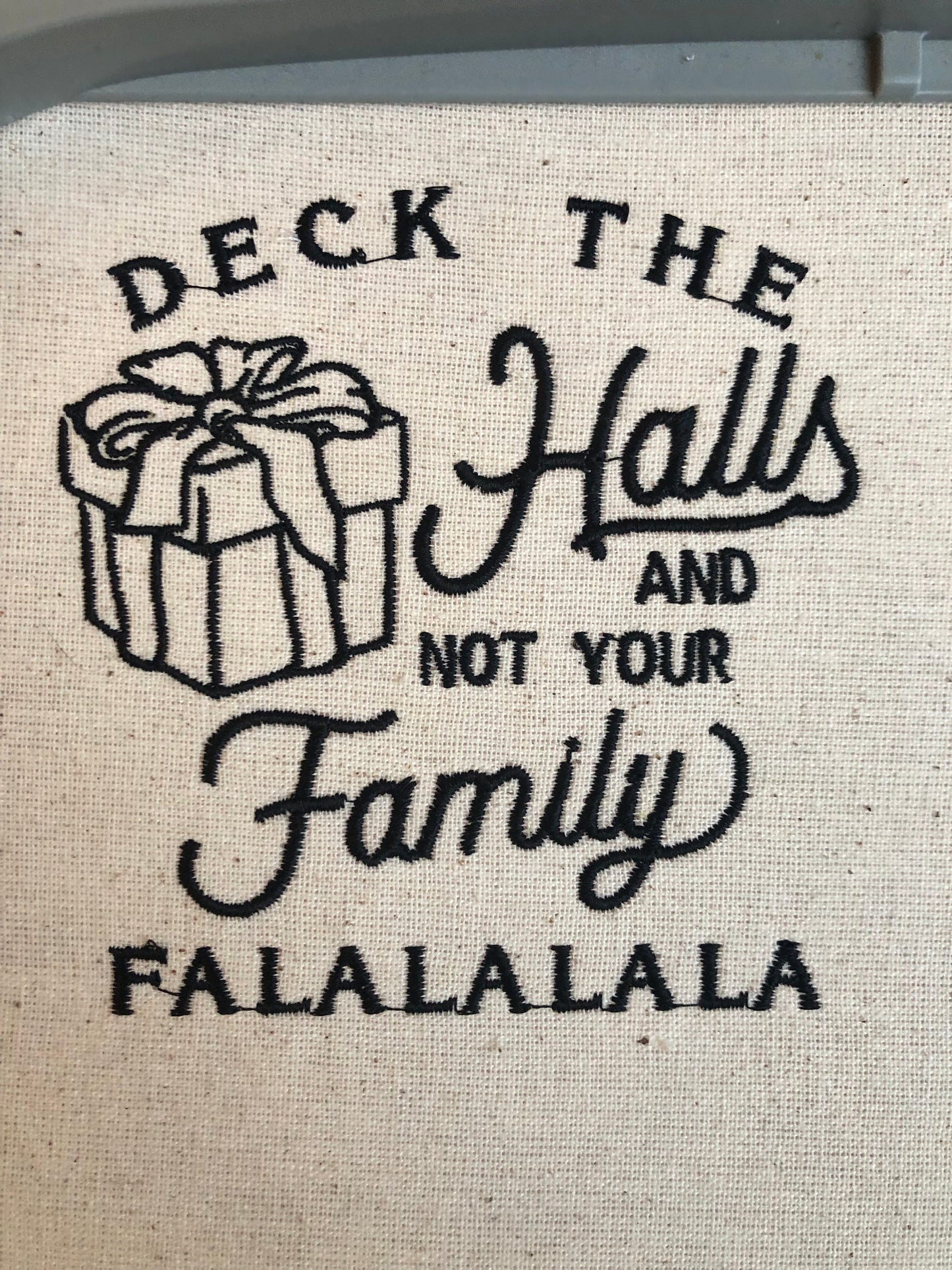 Machine Embroidery files, freebies, Deck The Halls and Not Your Family, Christmas, PES, dst xxx, hus & more