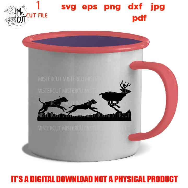 hounds hunting deer svg, hunt ign svg, adventure decal SVG, PNG, Dxf, jpg, eps, Cut File, love huntsvg, sign vector design svg
