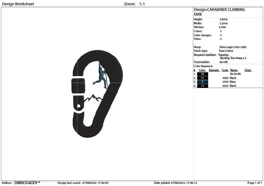 Machine Embroidery files, climber embroidery files, carabiner Gift idea, climbing Design, PES, xxx, hus & more