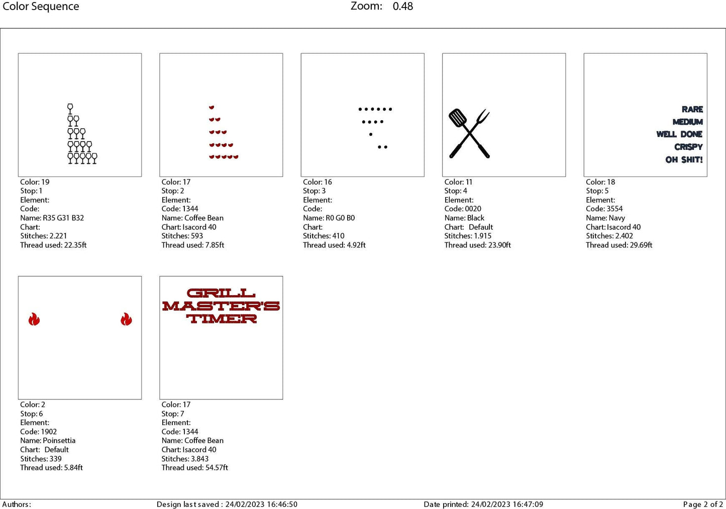 Machine Embroidery files, Grill Master's Timer, Father's Day Apron, funny embroidery files, gift idea PES, hus & more