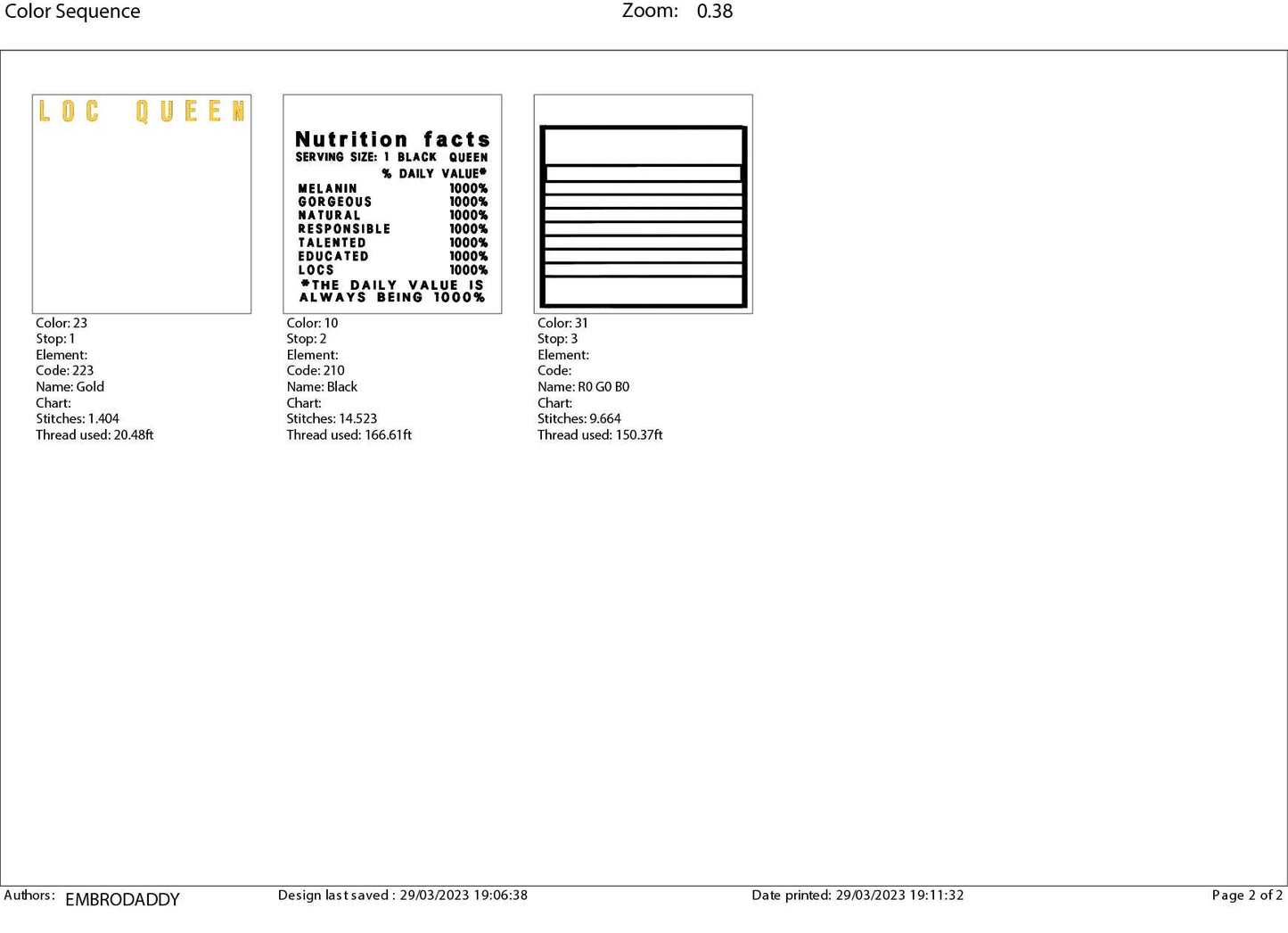 Machine Embroidery files, Loc Queen facts, PES, dst xxx, hus & more