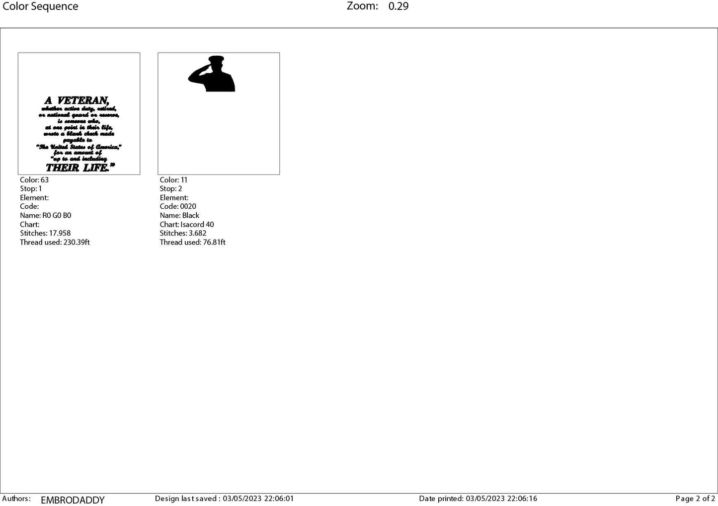 Machine Embroidery files, A Veteran, PES, dst, xxx, hus & more