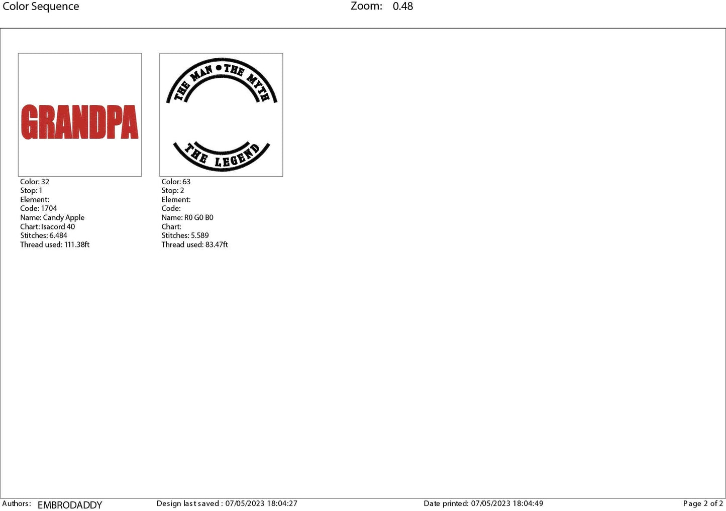 Machine Embroidery files, Grandpa man myth legend PES, xxx hus & more