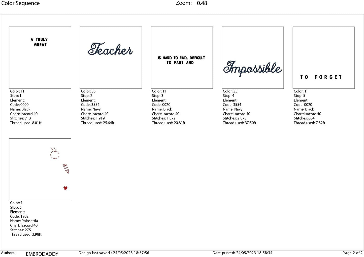 Machine Embroidery files, a truly great teacher, PES, dst, xxx, hus & more