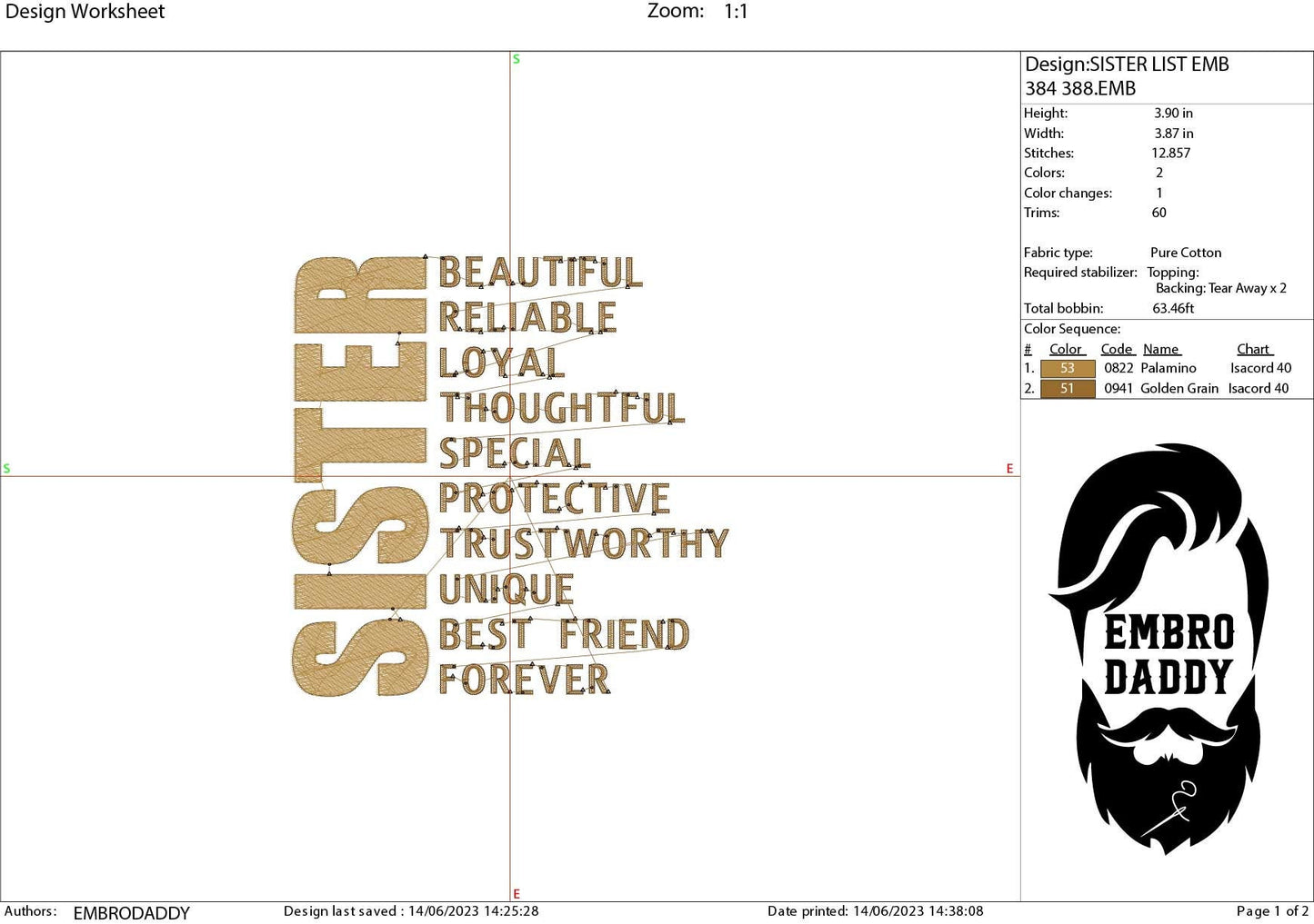 Machine Embroidery files, Sisters, dst ,PES, xxx, hus & more