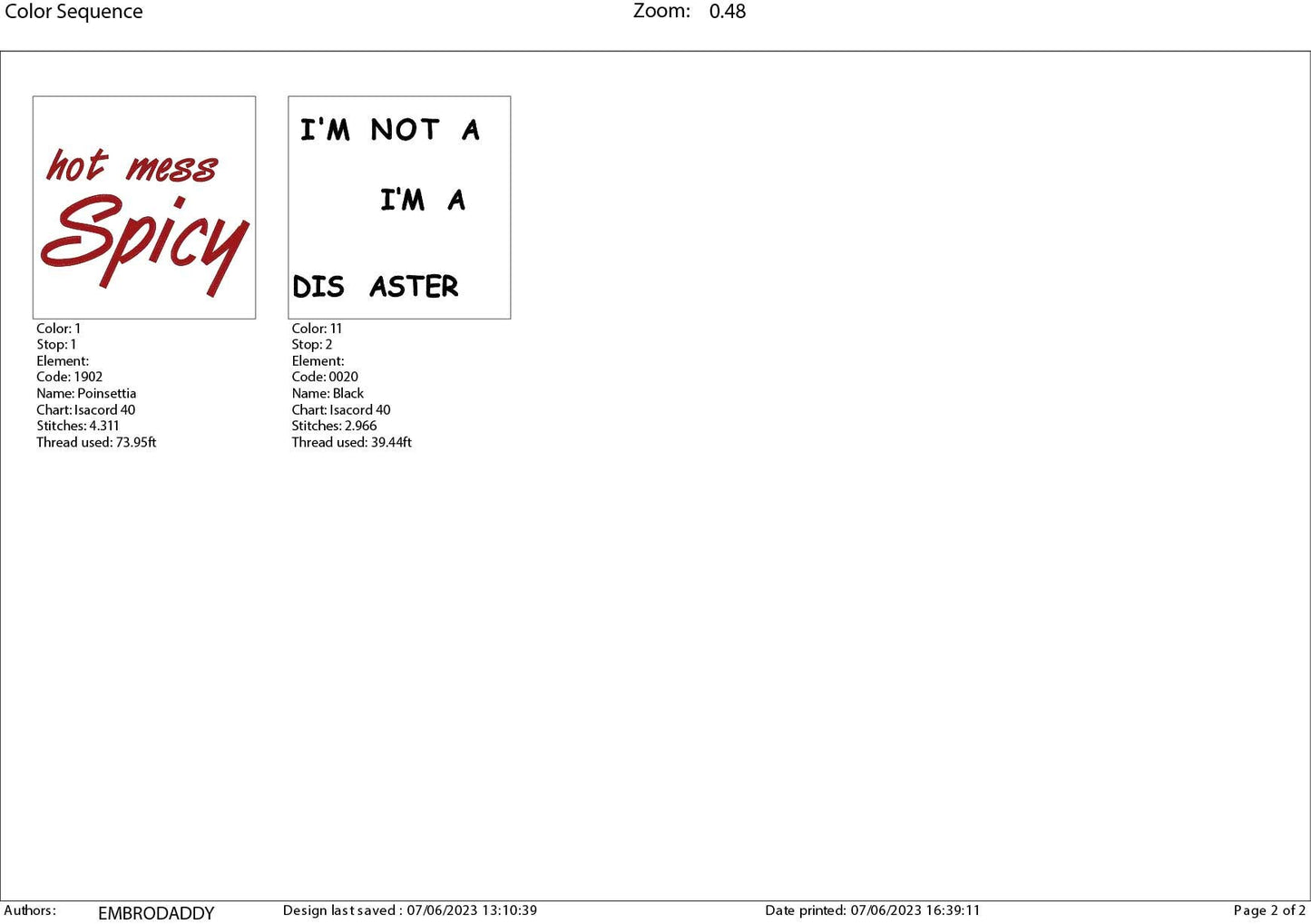 Machine Embroidery files, I'm Not A Hot Mess I'm A Spicy Disaster , PES, DST, xxx, hus & more