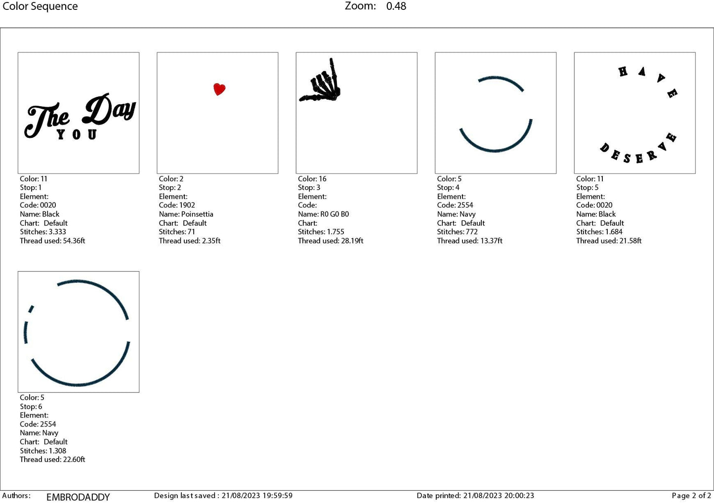 Machine Embroidery files, Have the day you deserve DST, PES, xxx, hus & more