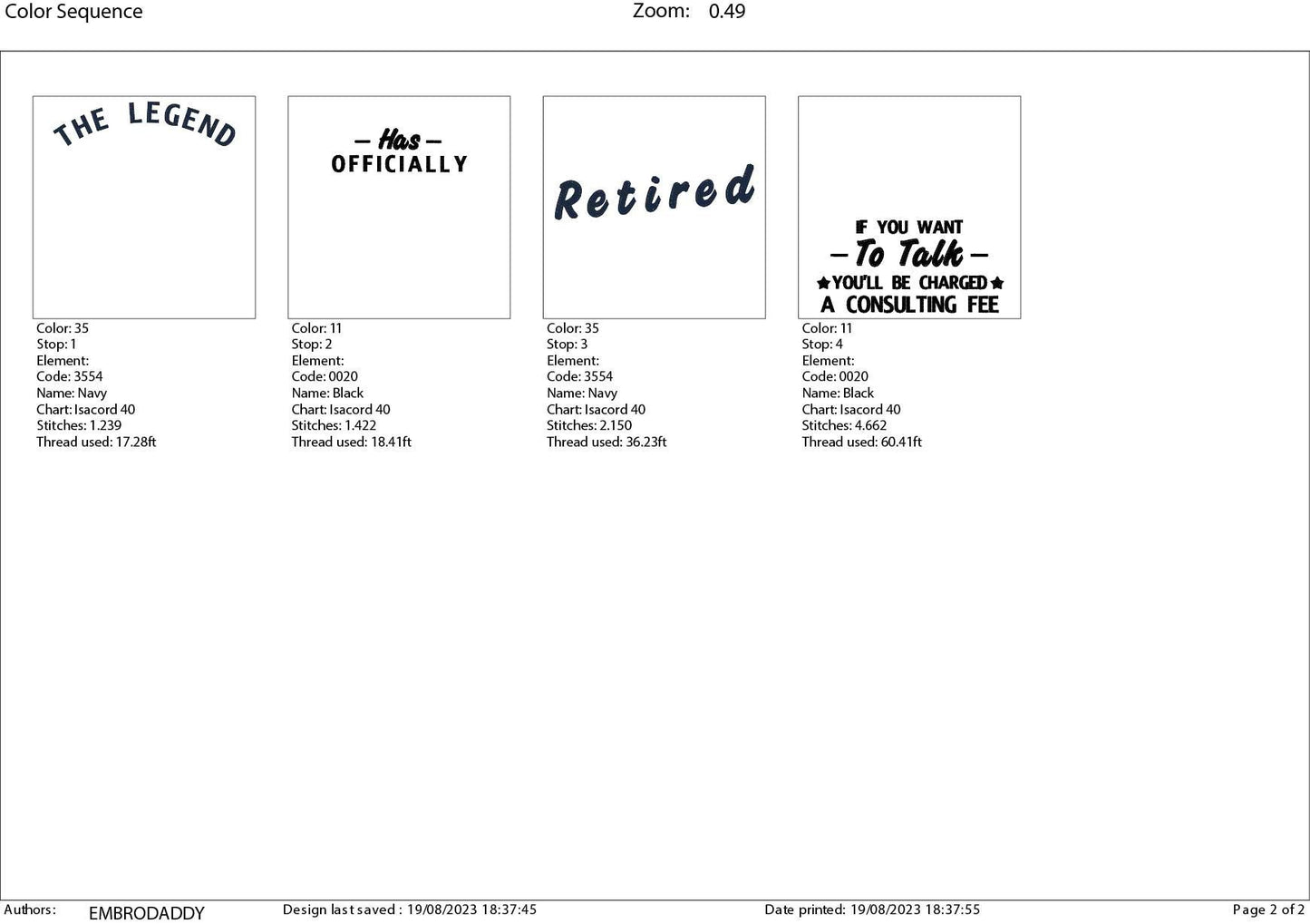 Machine Embroidery files, the legend has retired, PES, DST, hus & more