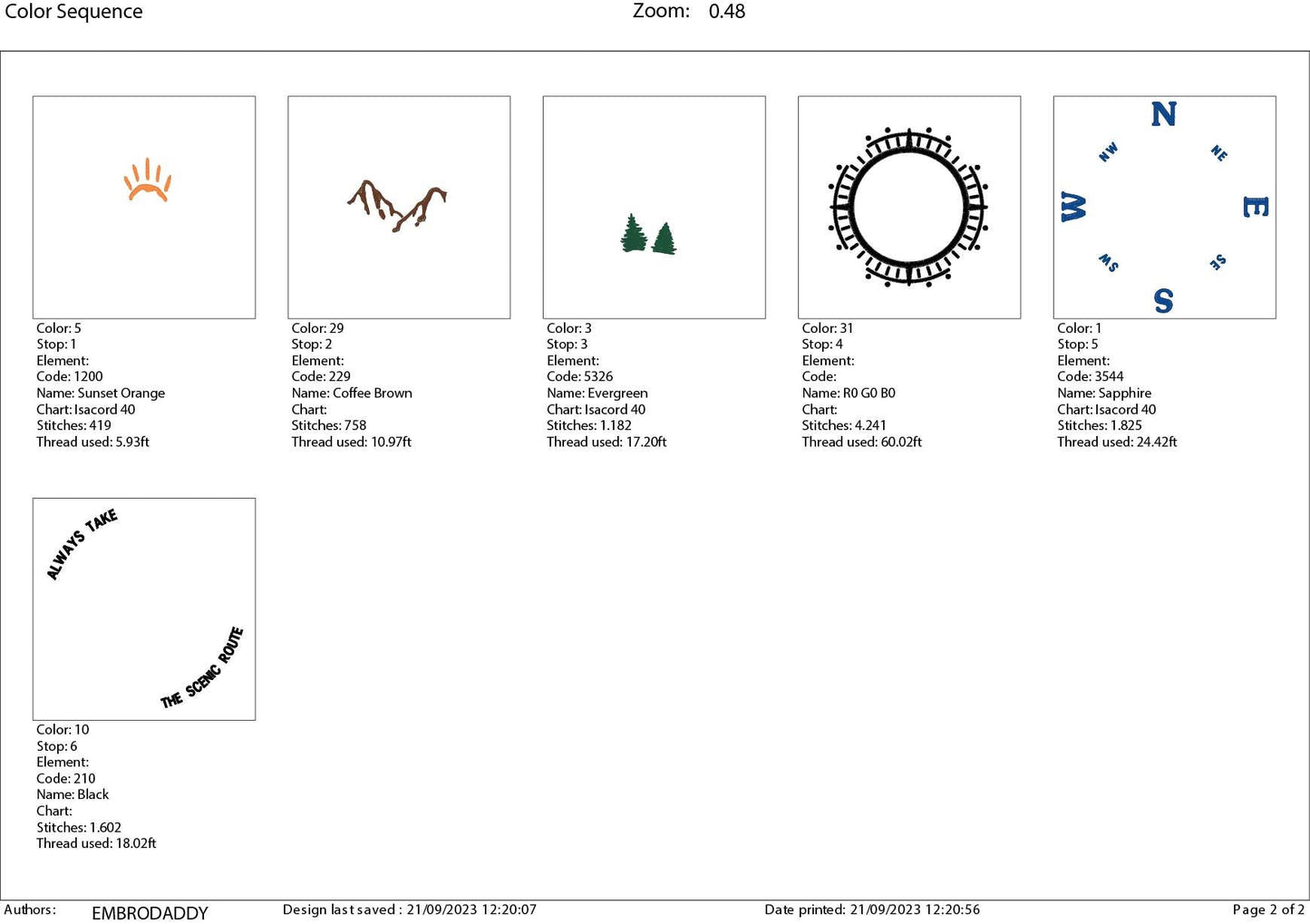 Machine Embroidery files, always take the scenic route, PES, DST, xxx, hus & more