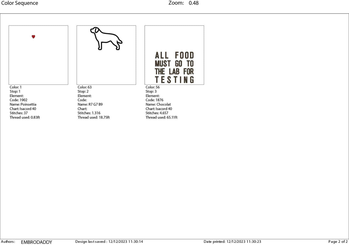 Machine Embroidery files, all food musto go to the lab, pes, hus & more