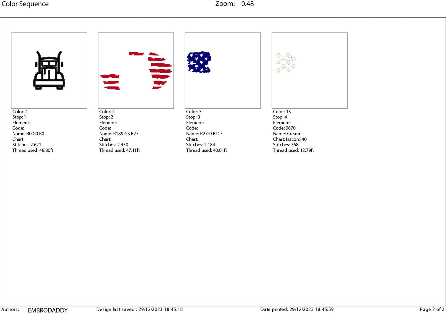 Machine Embroidery files, USA flag truck, PES, DST, xxx, hus & more