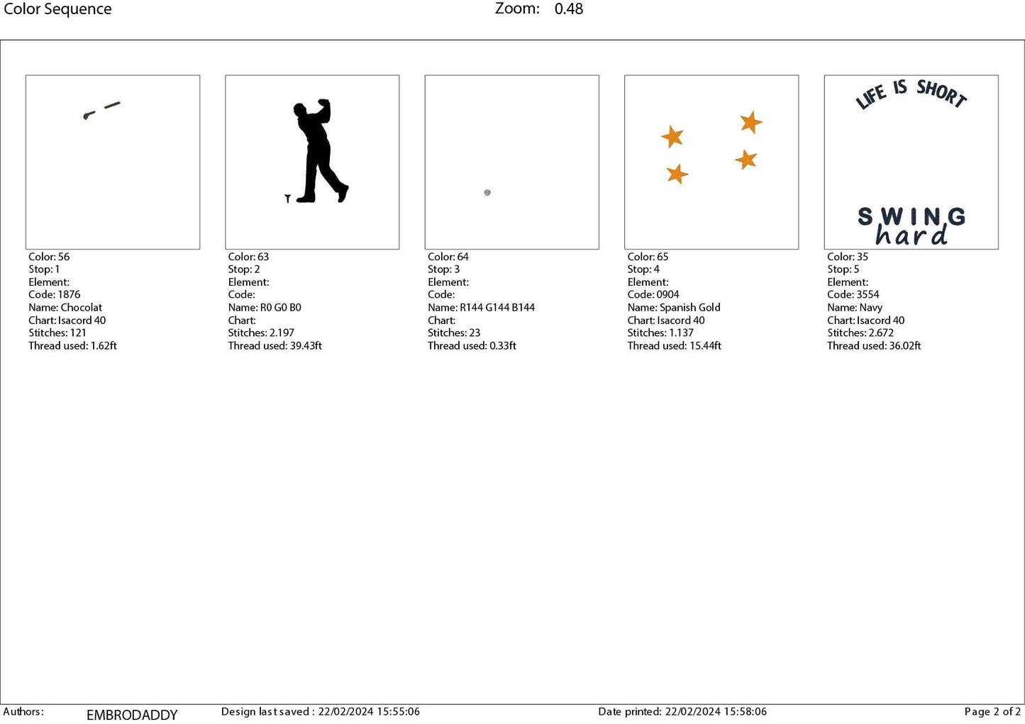 Machine Embroidery files, life is short swing hard, golf, PES, DST, hus & more