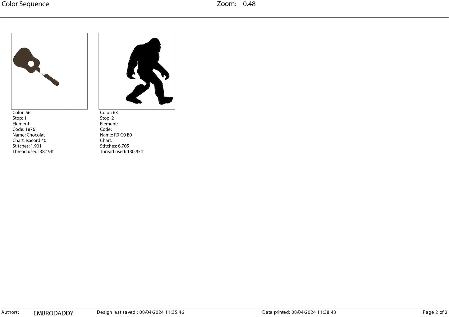 Machine Embroidery files, Bigfoot guitar, Bigfoot pes, Big Foot, Yeti, Sasquatch PES, xxx, hus & more