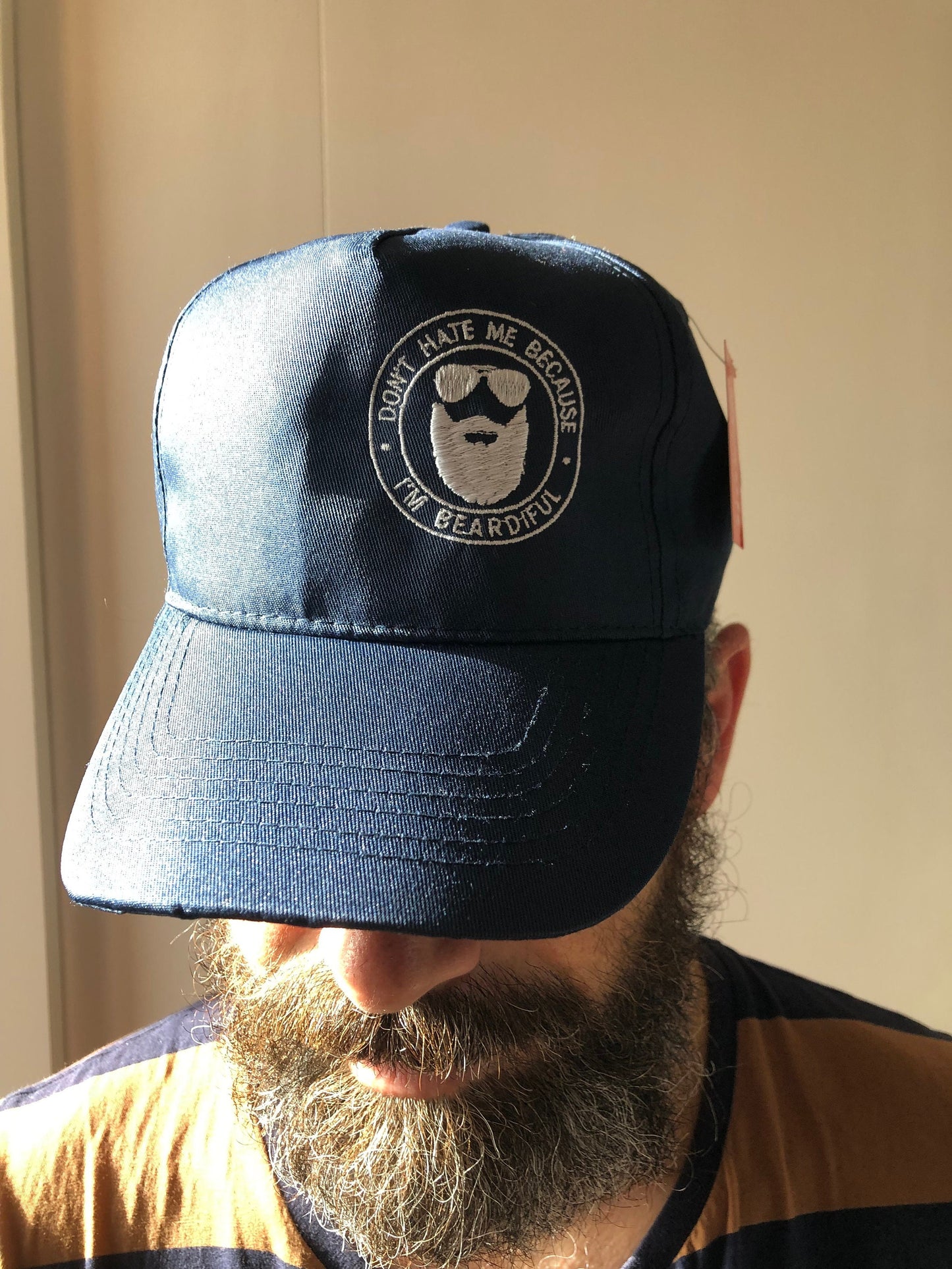 Machine Embroidery files digitized for hats, don't hate me because I'm beardiful embroidery files, funny Design, PES, xxx hus & more