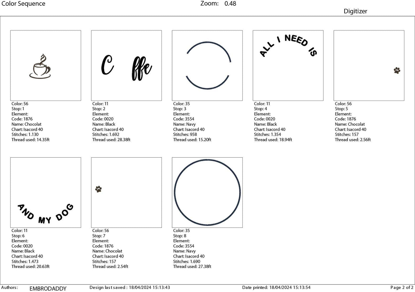 Machine Embroidery files, all I need is coffee and my dog, DST, PES, xxx hus & more,