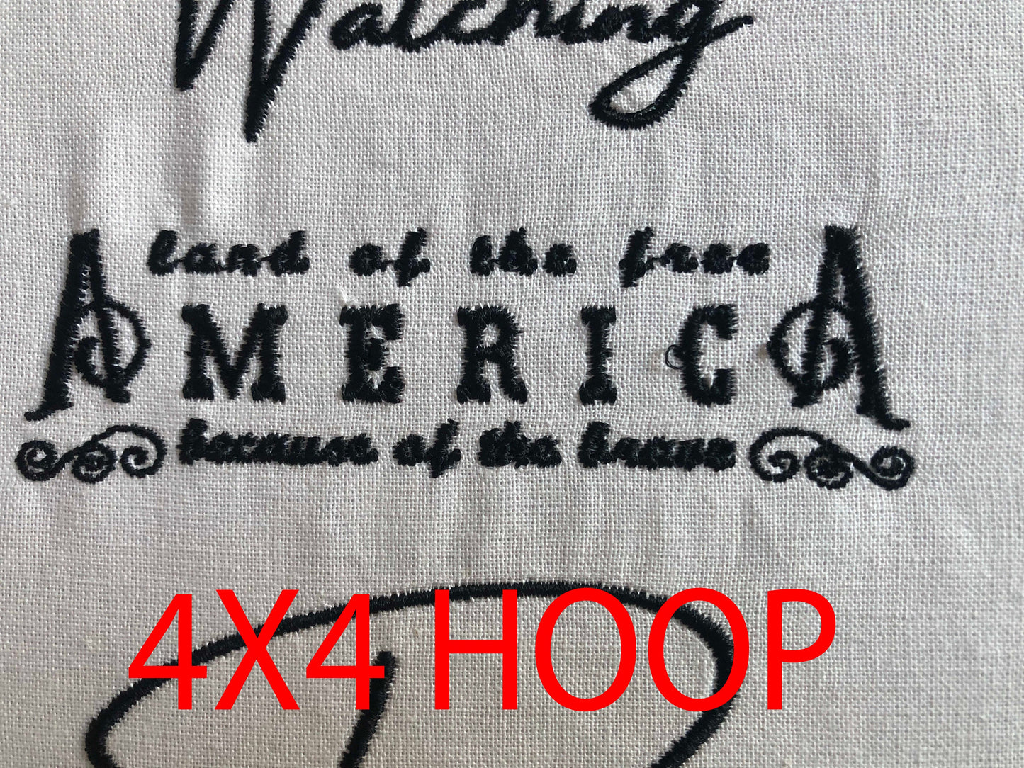 Machine Embroidery files, America land of the free, Patriotic, DST, PES, xxx, hus & more, embroidery files