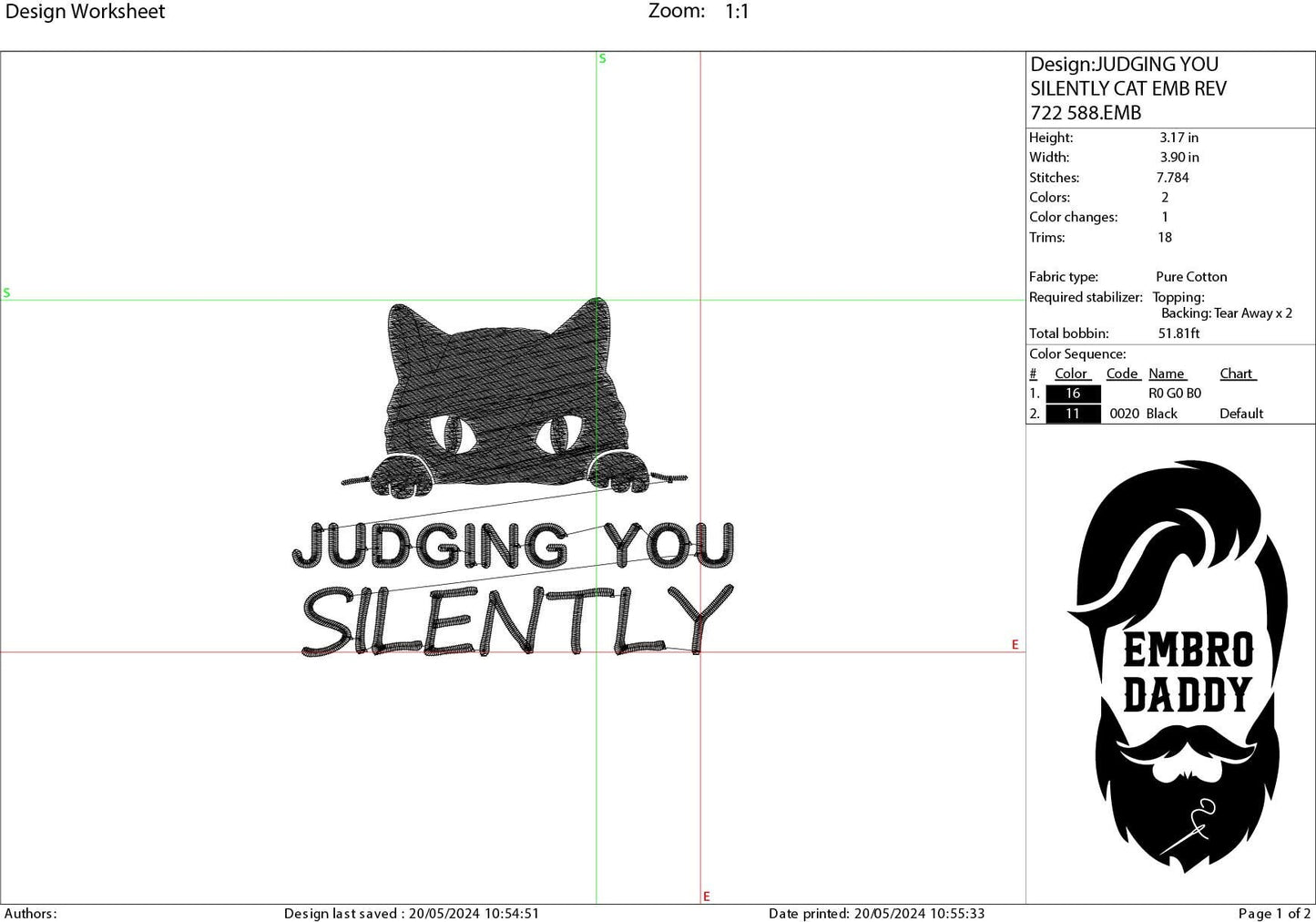 Machine Embroidery, Judging you silently embroidery files, Mom Cat Mom pes, Animal lover gift idea PES, xxx, hus & more, embroidery files