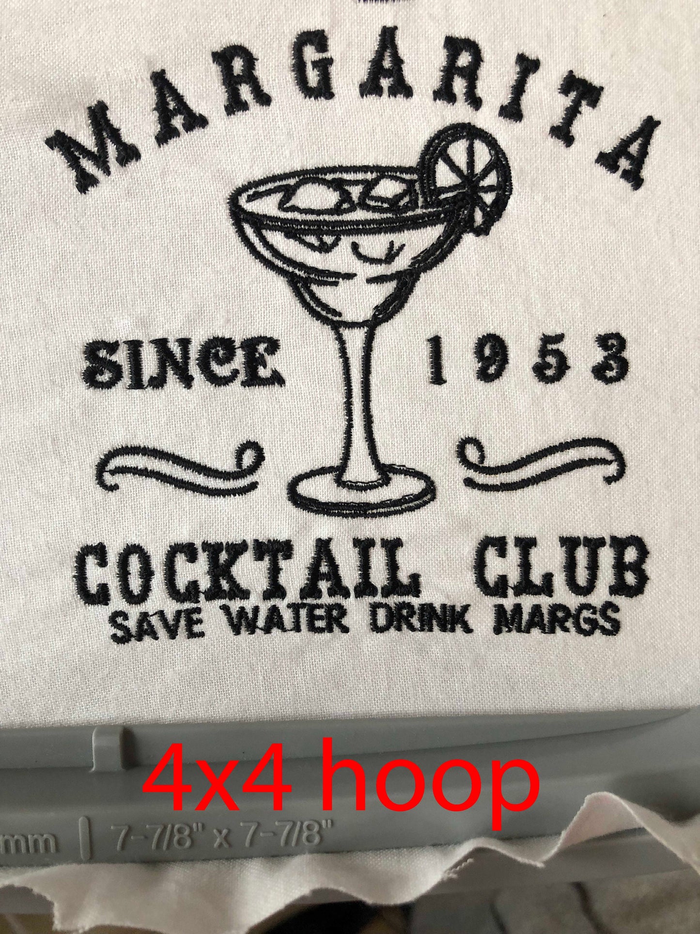 Machine Embroidery files, Margarita cocktail club, DST, PES, xxx, hus & more