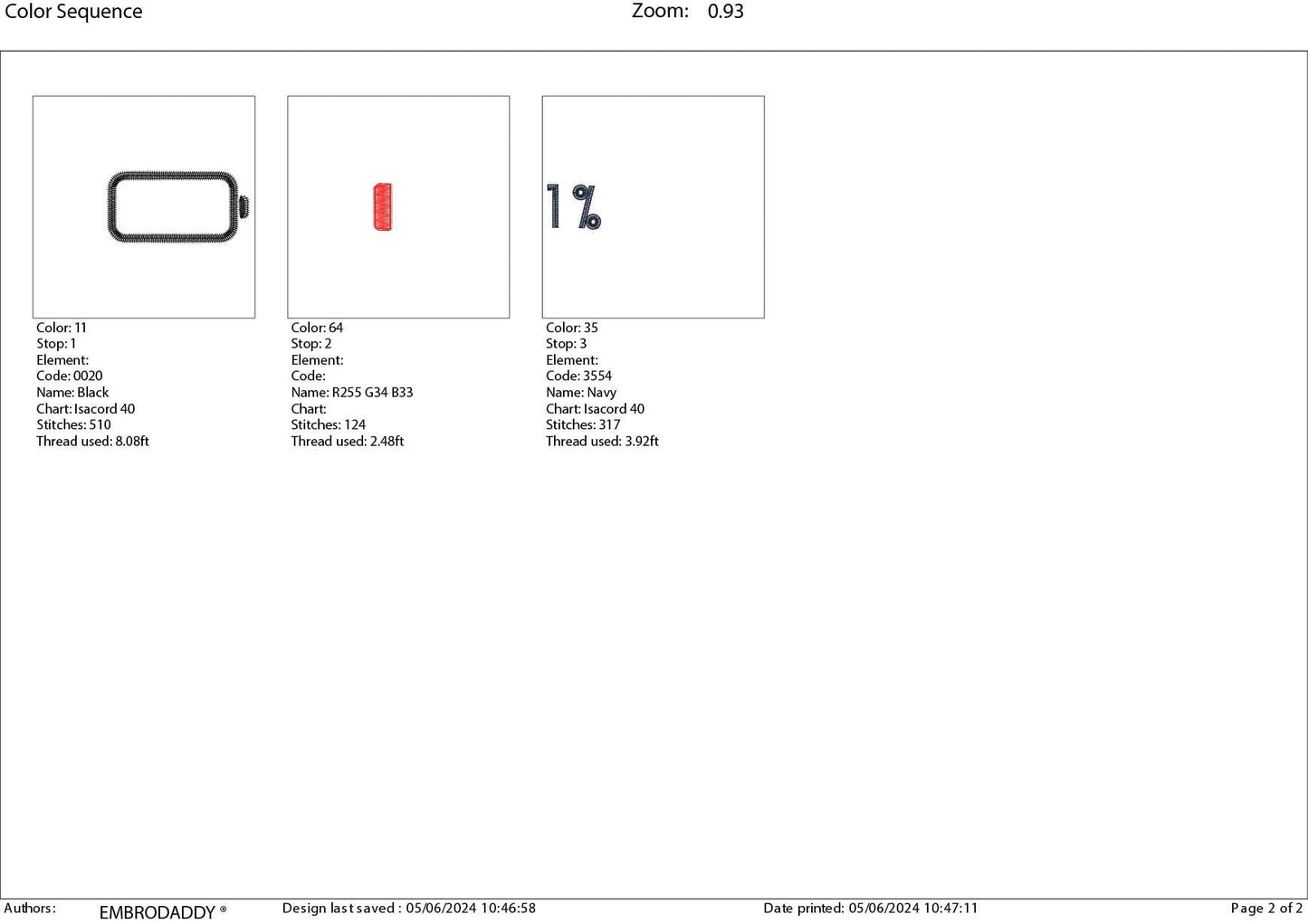 Machine Embroidery files, Battery Charge, Low Battery Charge 1%, PES, xxx, hus & more