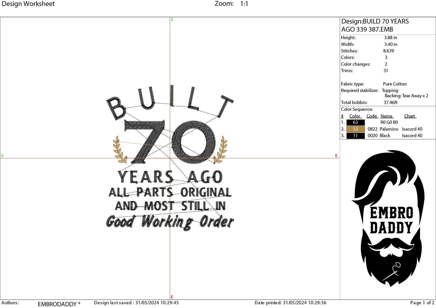 Machine Embroidery files, built 70 years ago, 70 th birthday , 70 years old funny, gift idea PES, xxx, hus & more