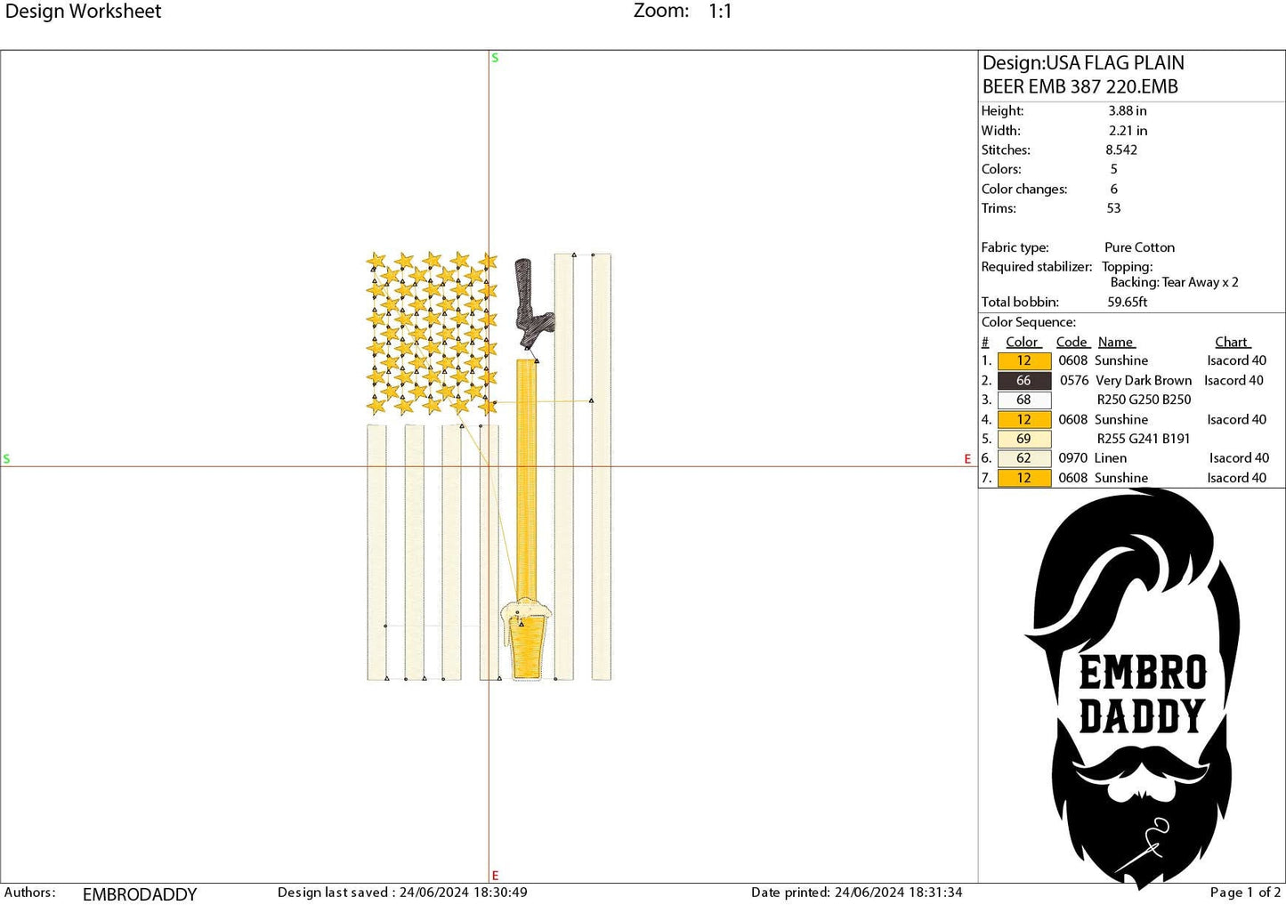 Machine Embroidery files, American Flag, Beer, PES, dst, xxx hus & more