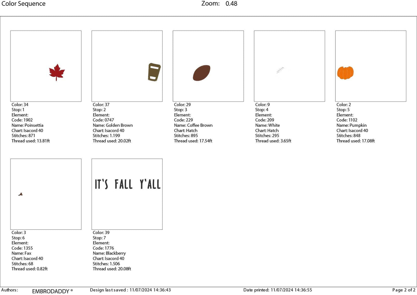 Machine Embroidery files, it's fall y'all, PES, DST, xxx, hus & more