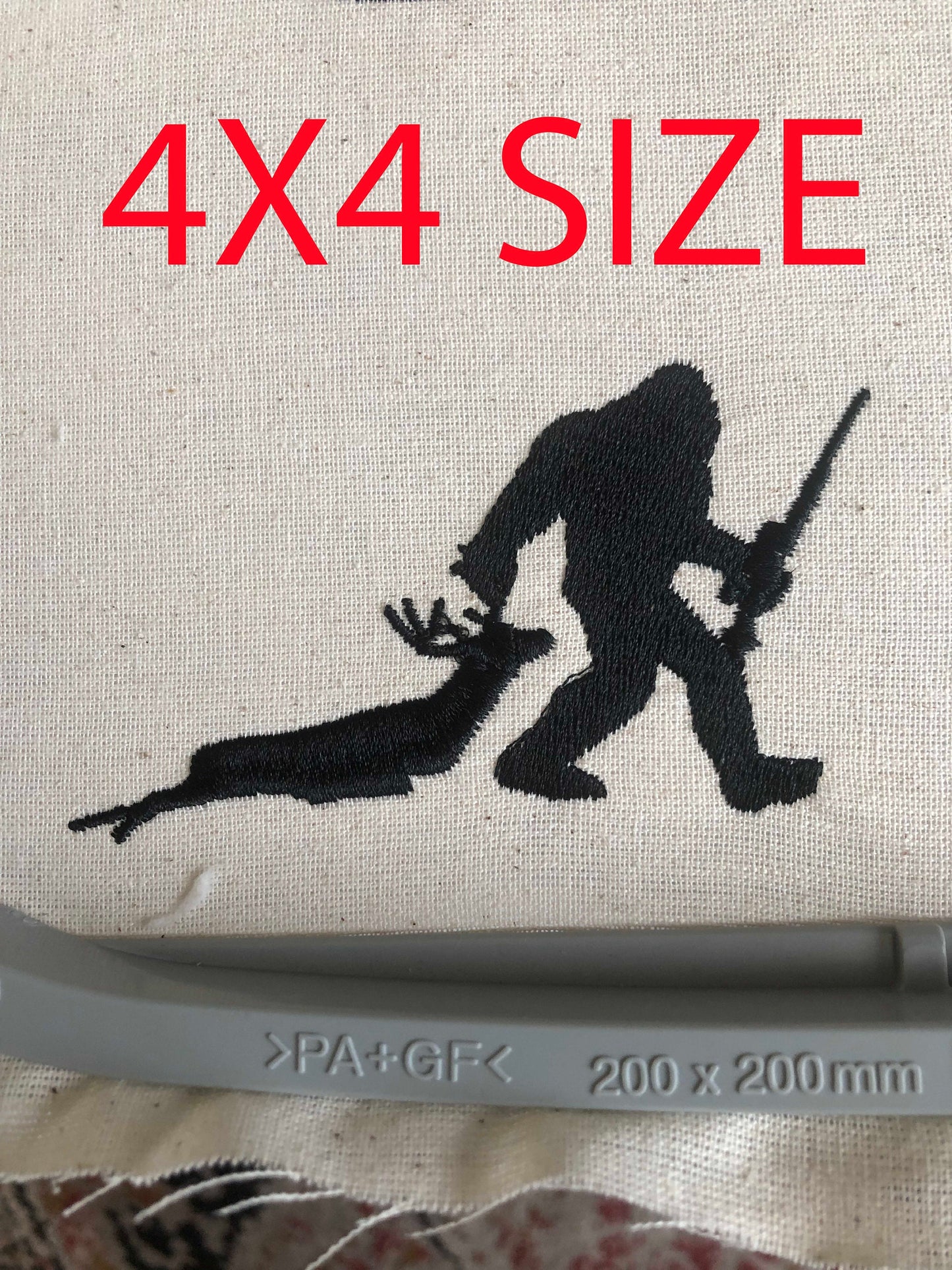 Machine Embroidery files, bigfoot hunting buck, PES, xxx, hus & more