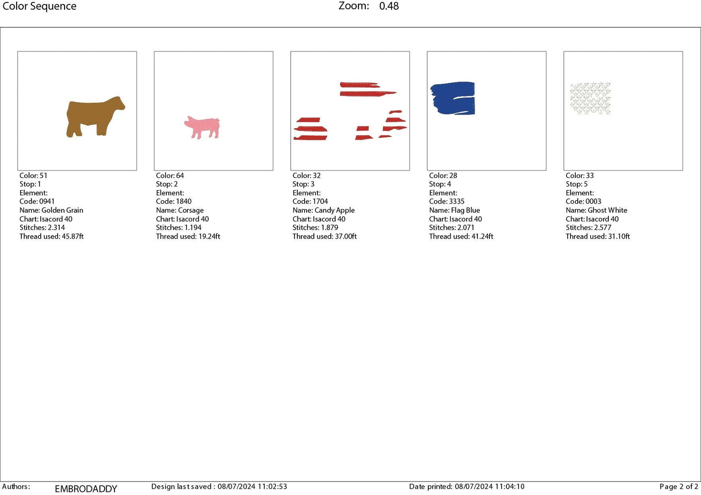 Machine Embroidery files, Usa flag, Show Livestock, Show flag pig and steer, PES, dst, xxx hus & more