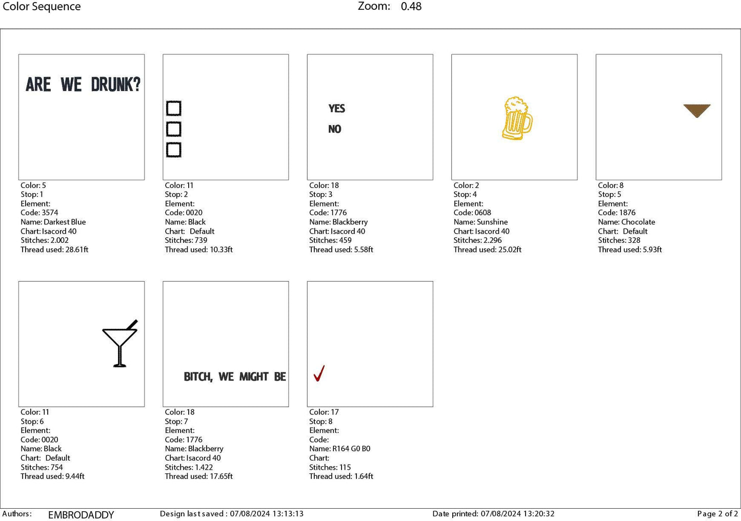 Machine Embroidery files, are we drunk? funny, dst, PES, xxx, hus & more