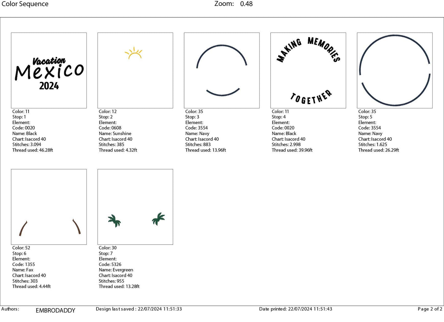 Machine Embroidery files, Mexico Vacation 2024, family vacation, Mexico, beach, family trip, PES, xxx, hus & more