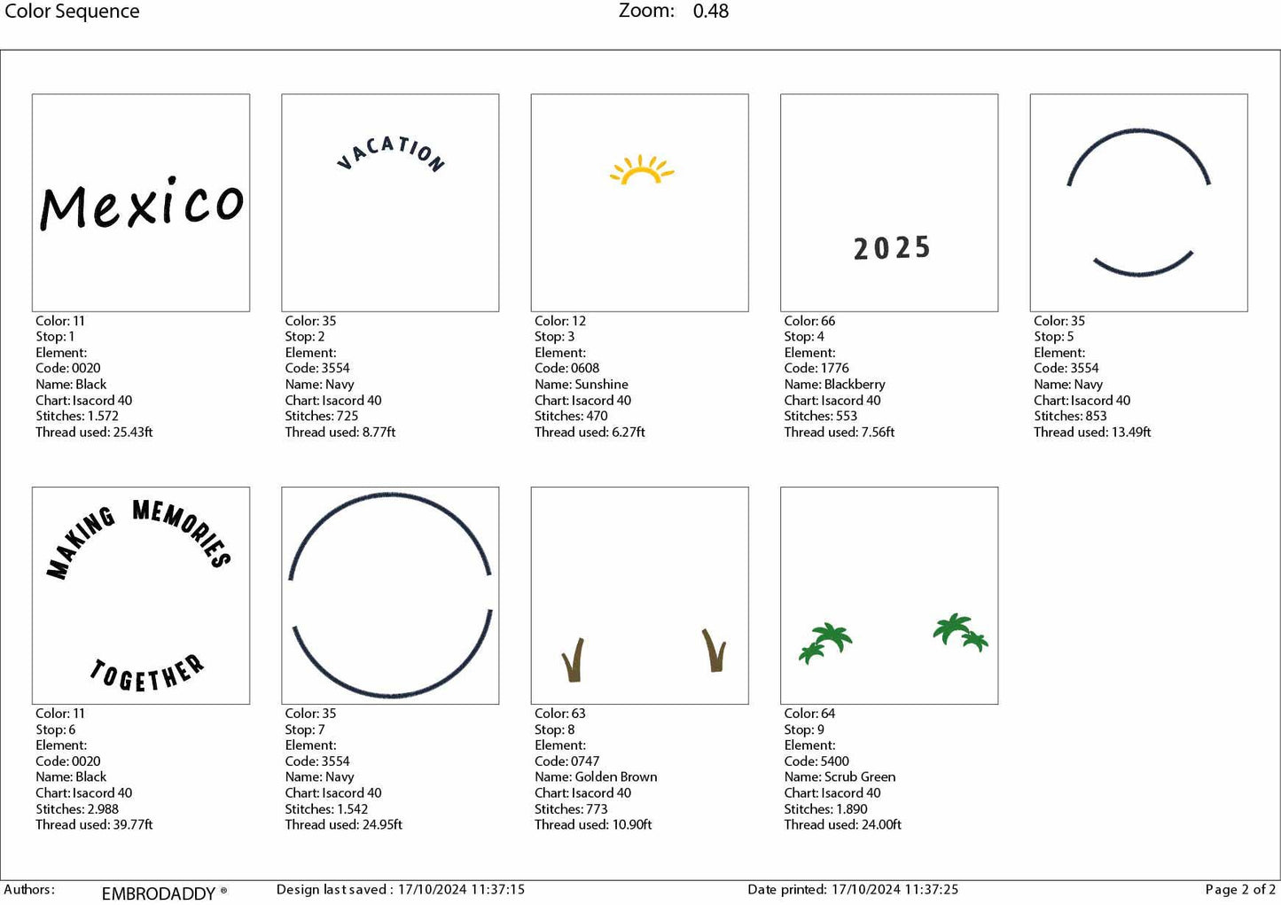 Machine Embroidery files, Mexico Vacation 2025, family vacation, Mexico, beach, family trip, PES, xxx, hus & more