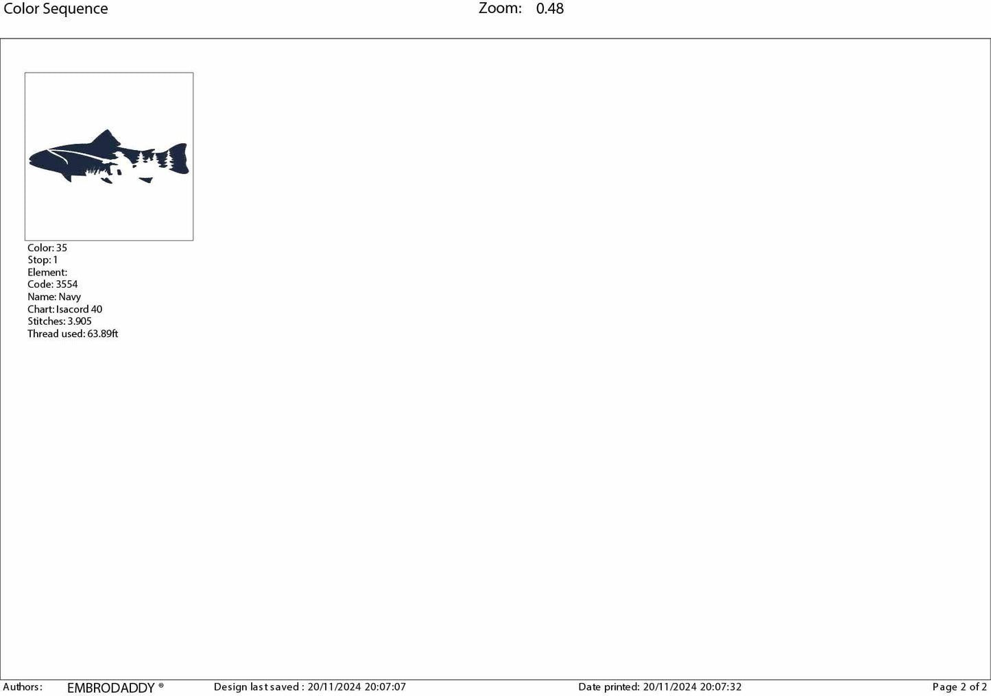 Machine Embroidery files, Mountain salmon PES, xxx, hus & more