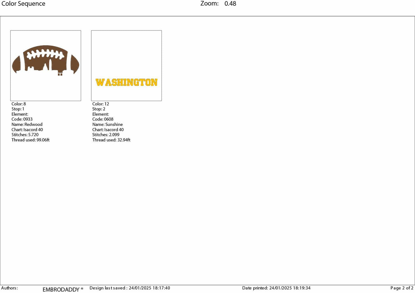 Machine Embroidery files, Washington City skyline, football gift idea PES, dst, xxx, hus & more