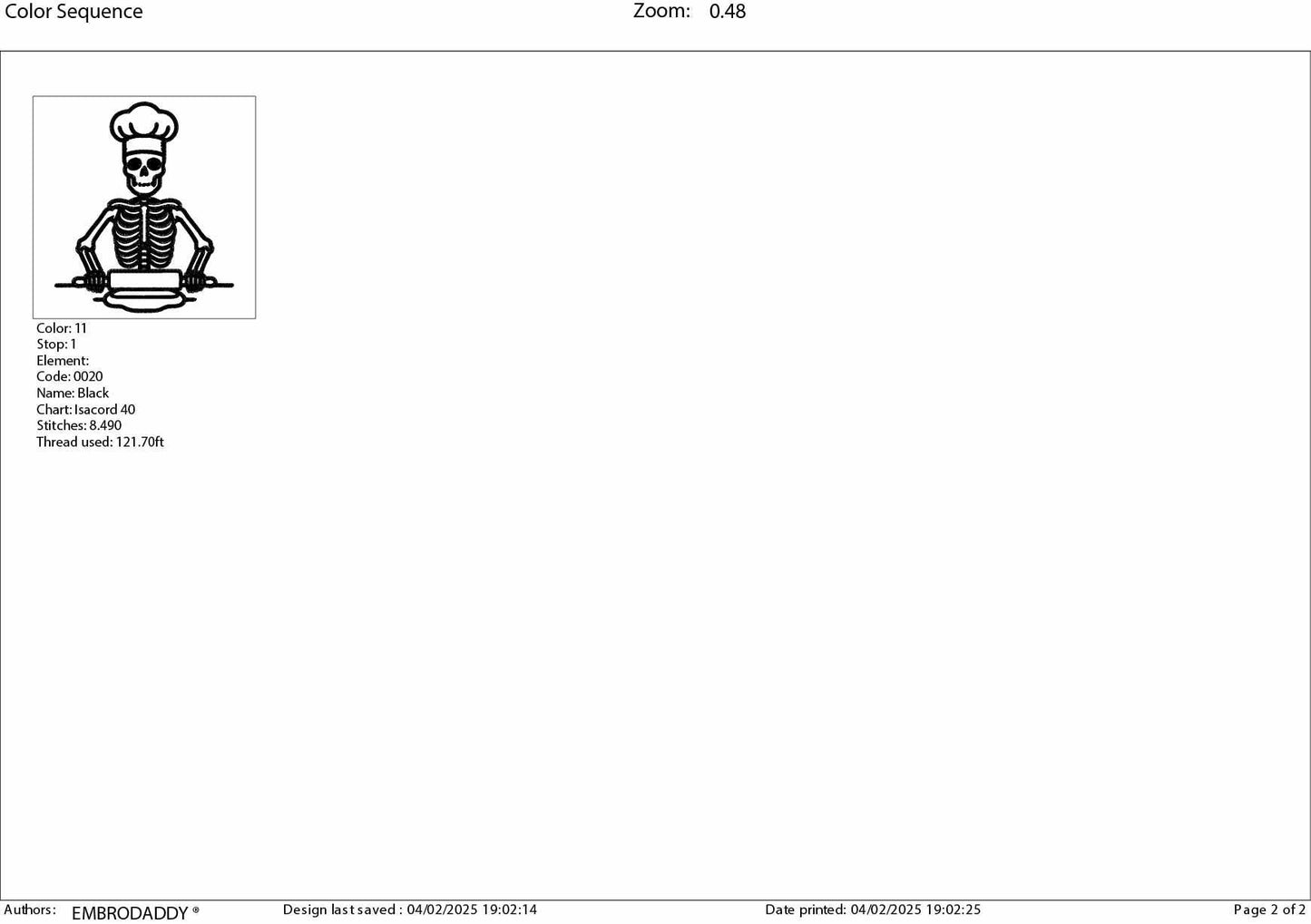 Machine Embroidery files, Baker Skeleton, Baking, Rolling Pin Bake Cake Pastries Cupcake Pastry Bread Pasta, PES, xxx, hus & more