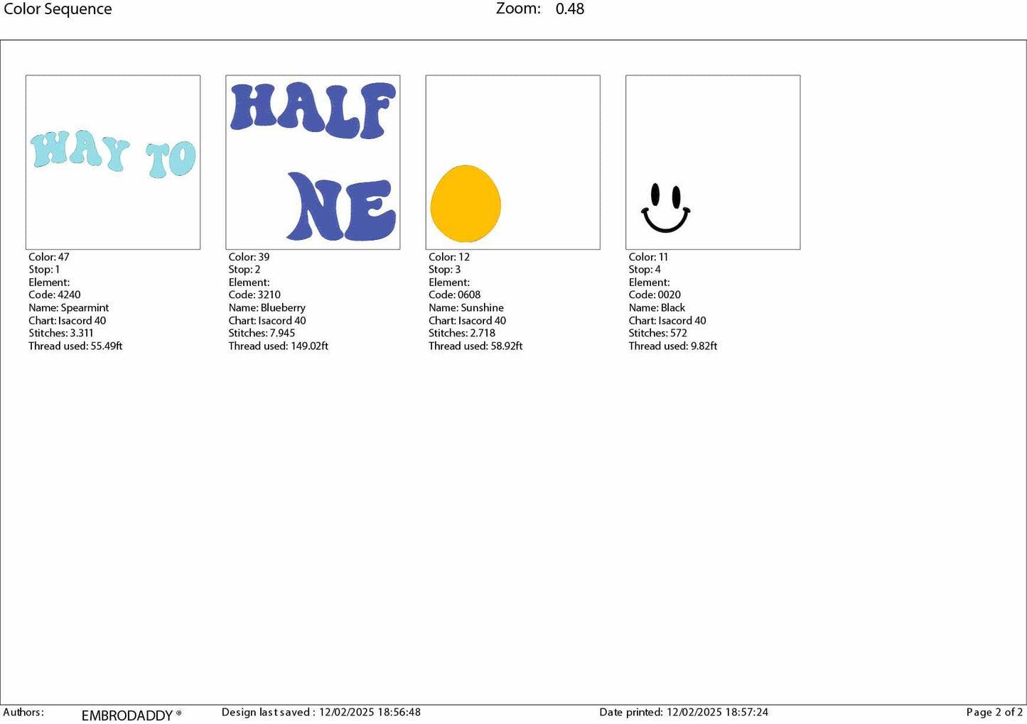 Machine Embroidery files, half way to one, 6th month, Retro Wavy Text, Happy Face Trendy, PES, DST, xxx, hus & more