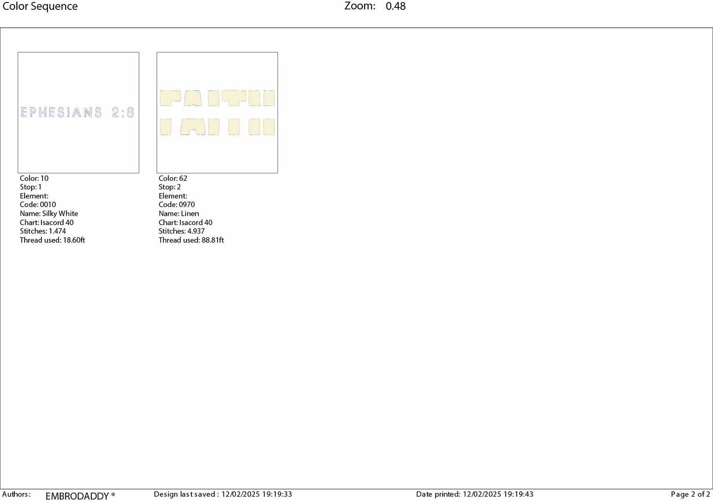 Machine Embroidery files, Faith, Ephesians 2:8, PES, xxx, DST, hus & more