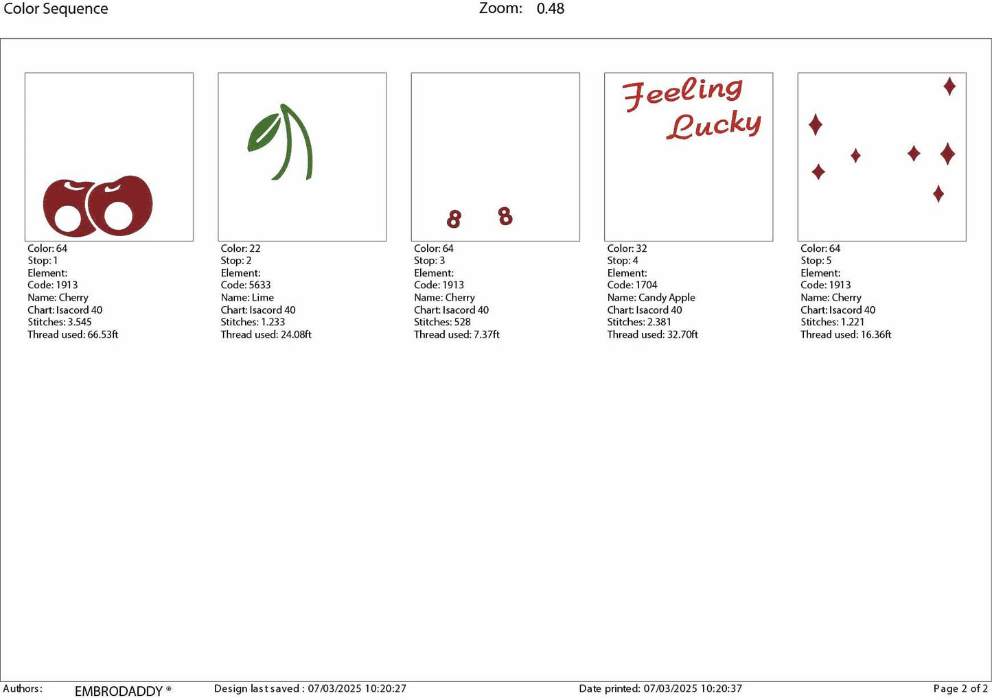 Machine Embroidery files, Feeling Lucky Cherries 8, funny, PES, DST, xxx, hus & more