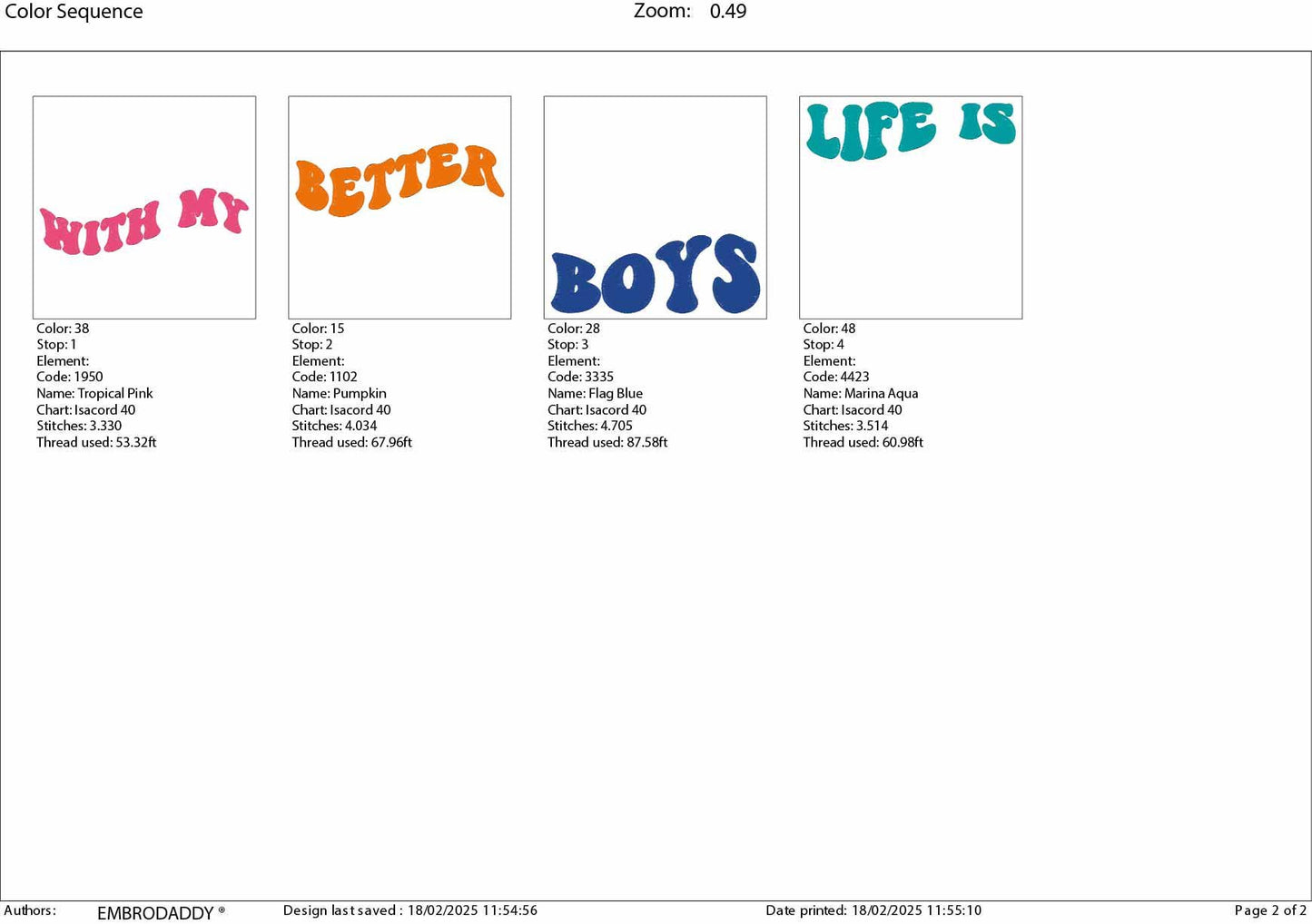 Machine Embroidery files, life is better with my boys, dst PES, xxx, hus & more