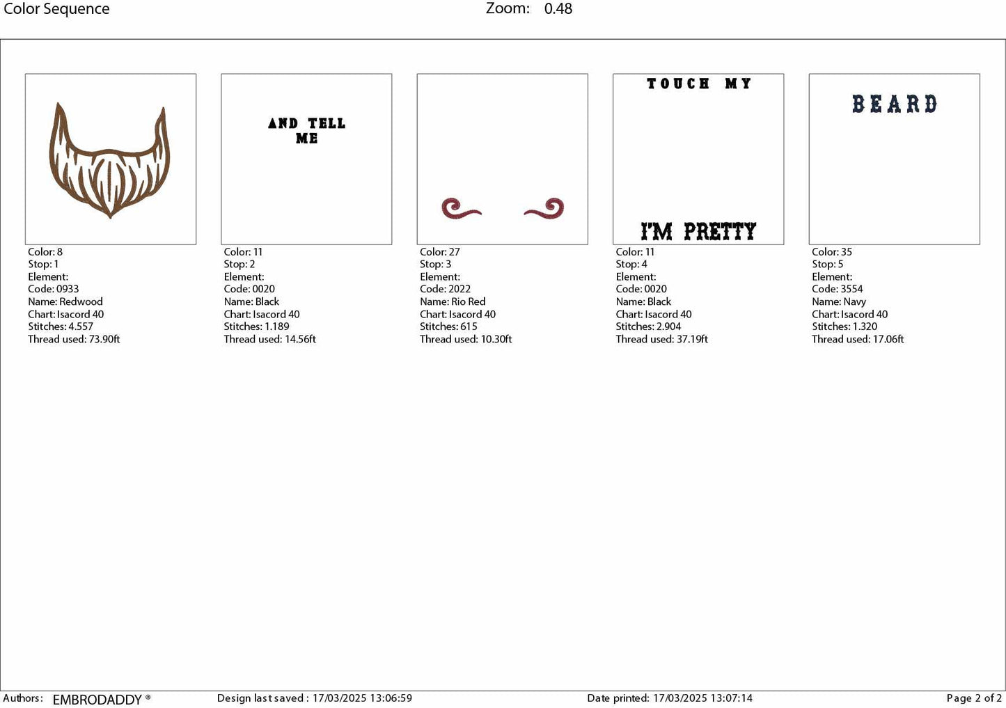 Machine Embroidery files, touch my beard tell me I'm pretty, DST, PES, xxx hus & more