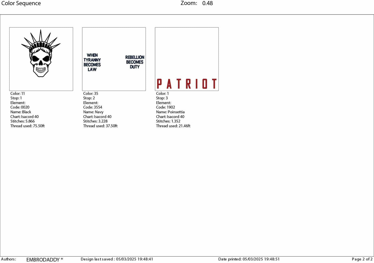 Machine Embroidery files, When Tyranny Becomes Law Rebellion Becomes Duty, Thomas Jefferson, PES, xxx hus & more