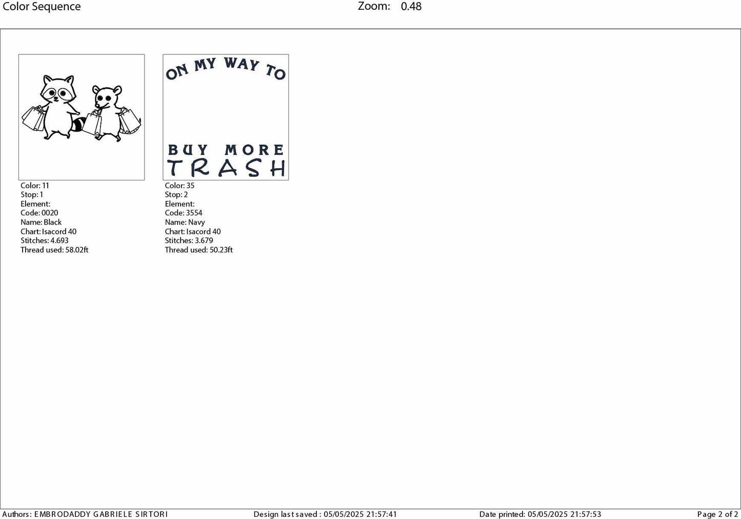 Machine Embroidery files, On My Way To Buy More Trash, Funny Sarcastic Raccoon, Funny Opossum Shopping Lover, PES, DST, xxx, hus & more