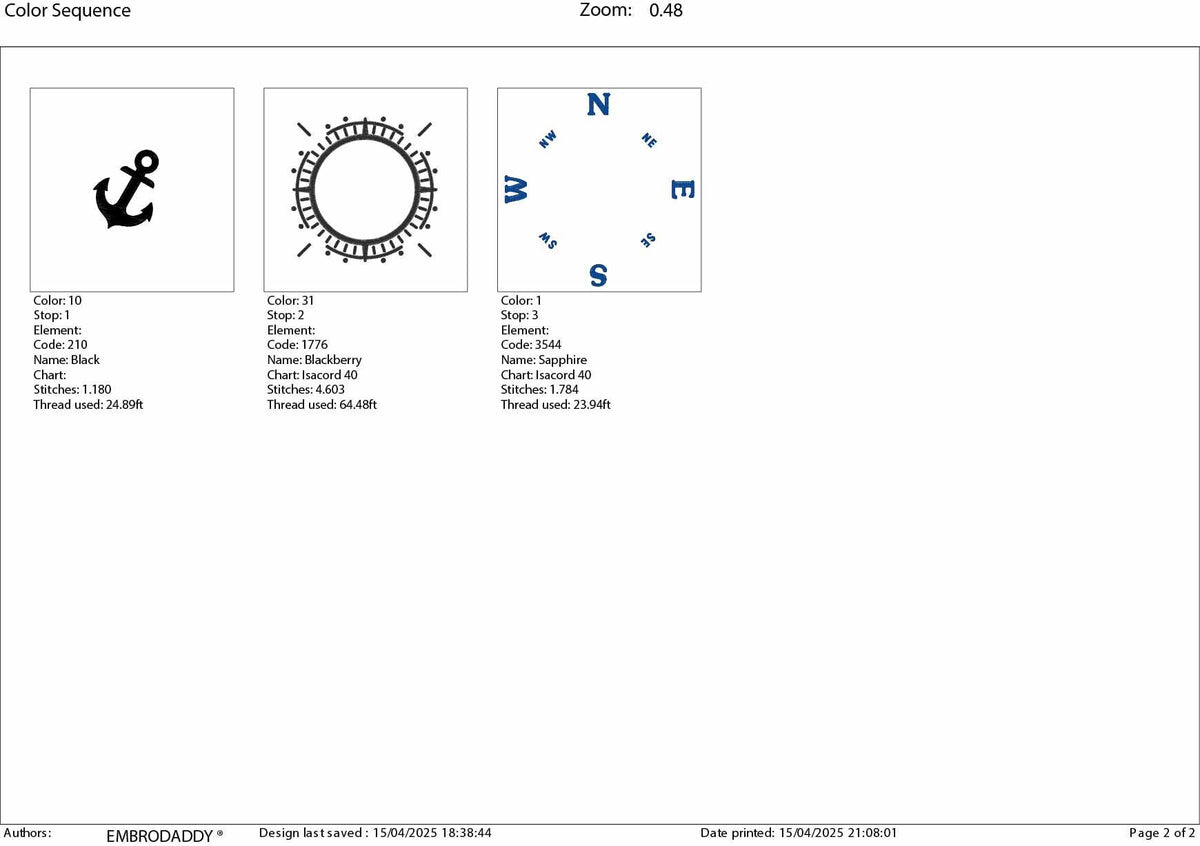 Machine Embroidery files, anchor, Compass, PES, xxx, hus & more