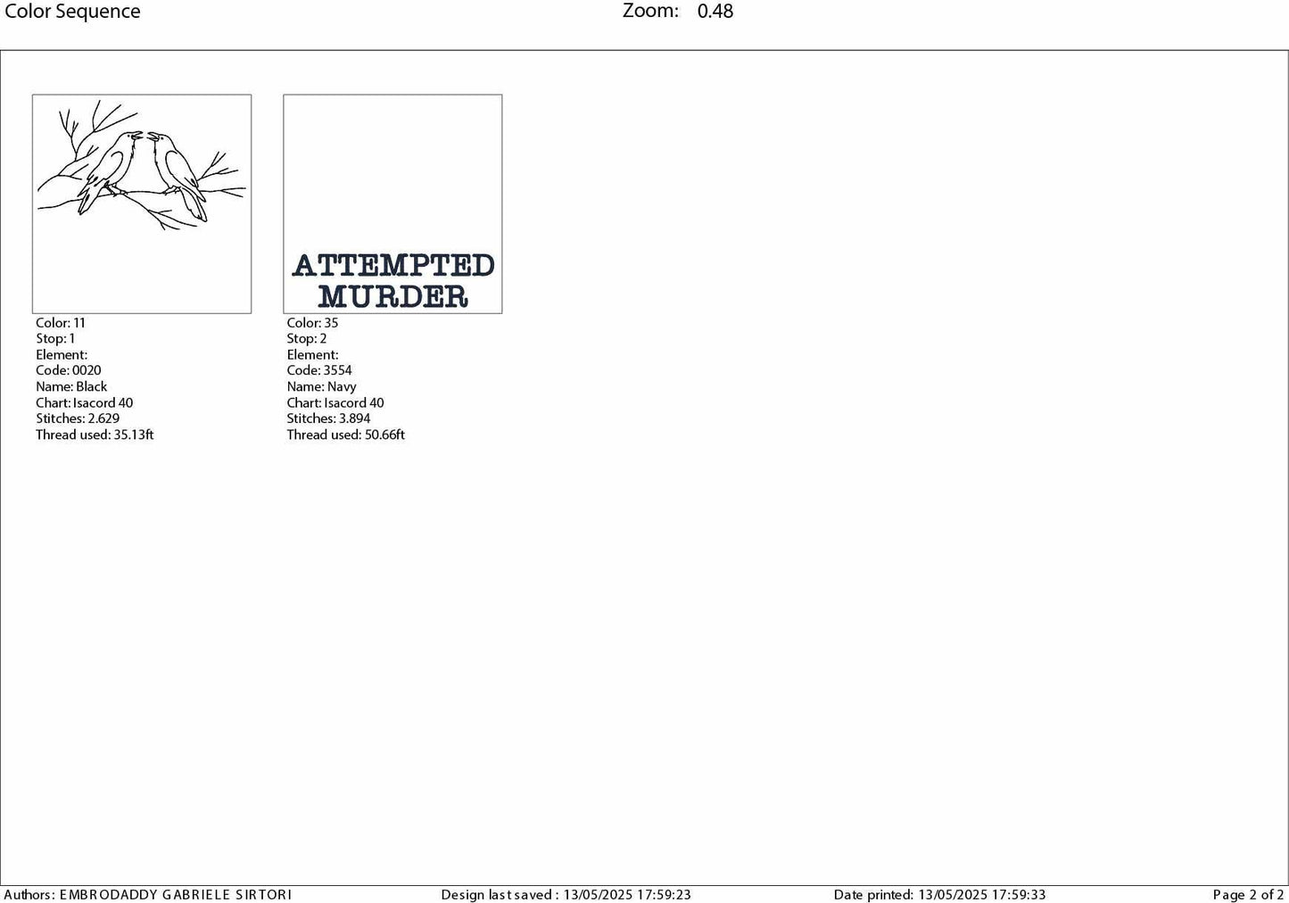 Machine Embroidery files, Attempted Murder, Murder of Crows, Pun, Funny, Spooky Bird Puns, PES, DST, xxx, hus & more