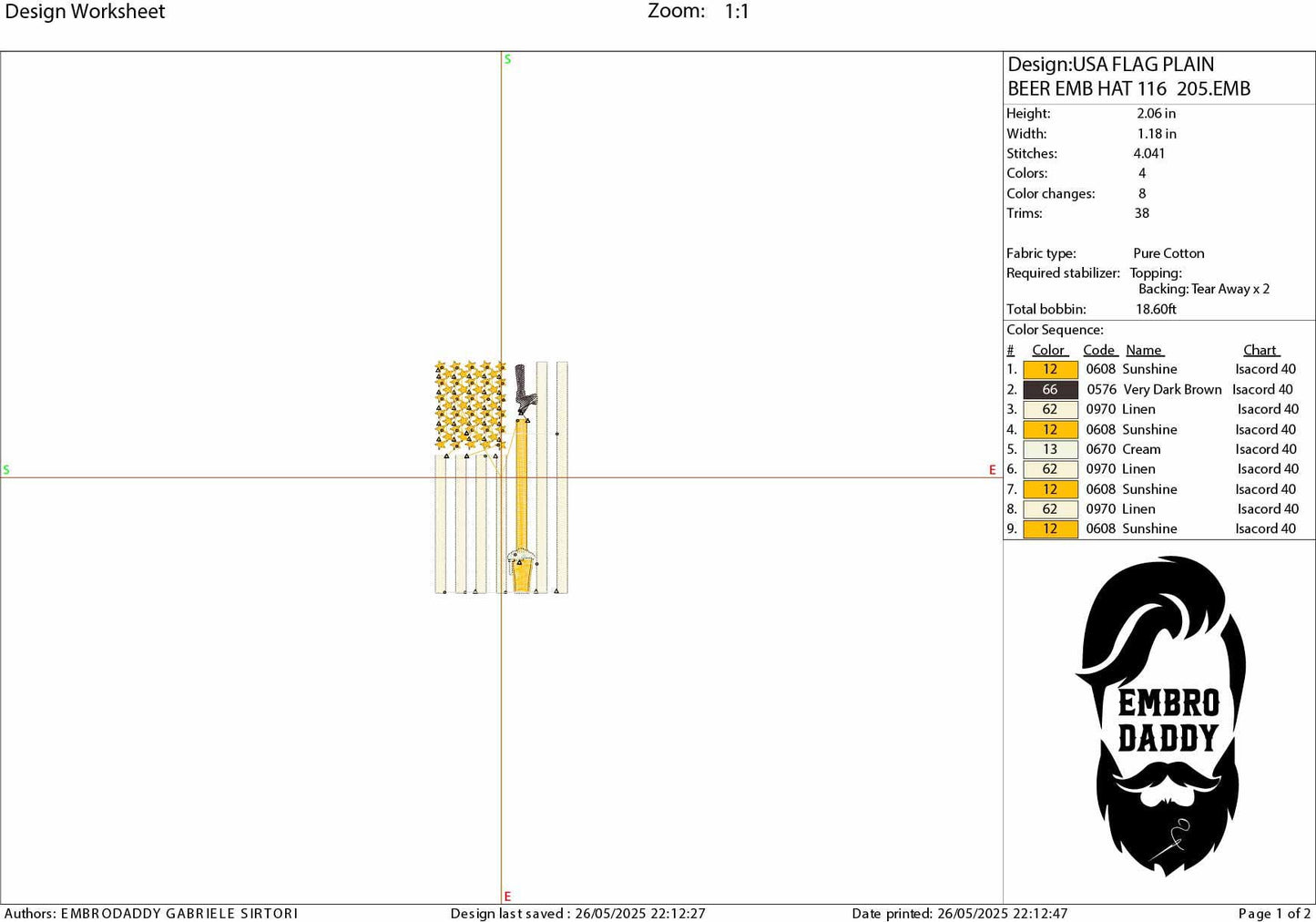Machine Embroidery files digitized for hats, USA beer flag, I Need Beer, beer, funny, Drinking, funny, PES, xxx hus & more