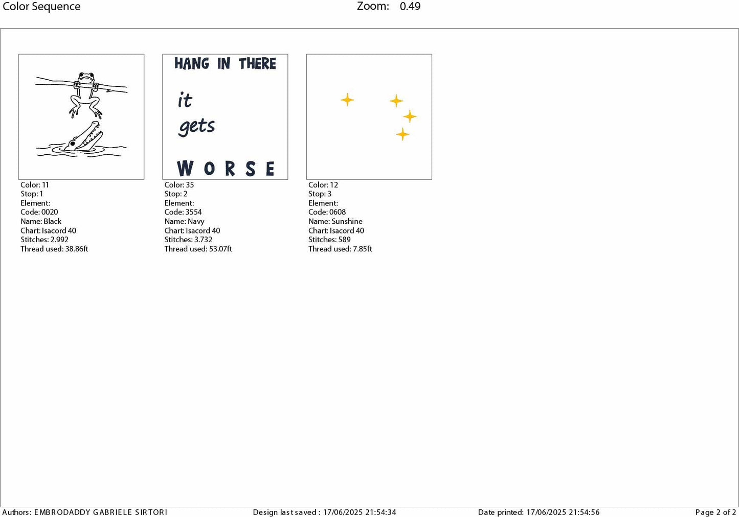 Machine Embroidery files, Hang in There It Gets Worse, Funny Sarcastic Frog, Snarky Humor,, Sassy Frog, Trendy, PES, DST, xxx, hus & more