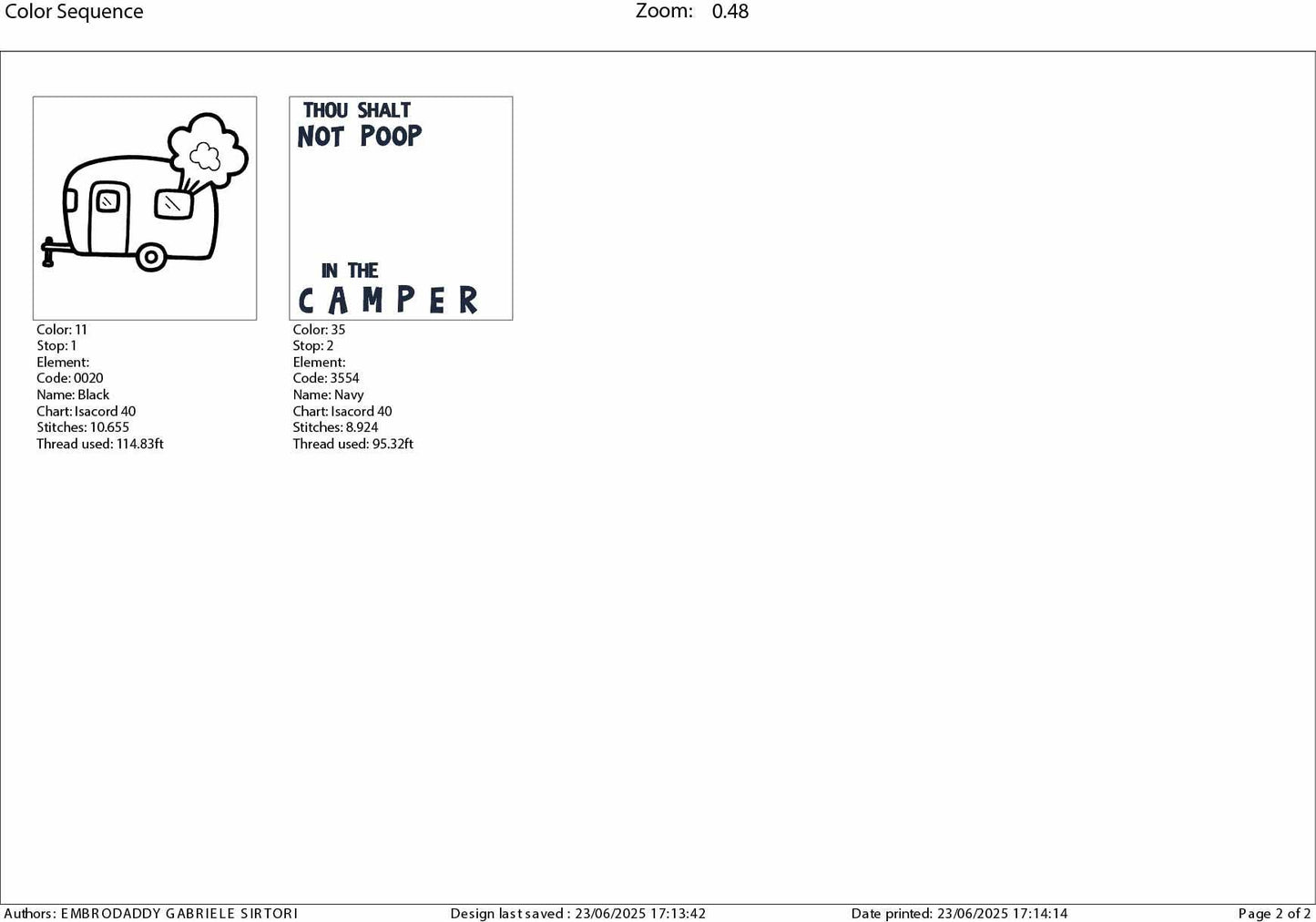 Machine Embroidery files, you shalt not poop in the camper, trailer, funny, embroidery design, PES, hus, dst, vp3 & more