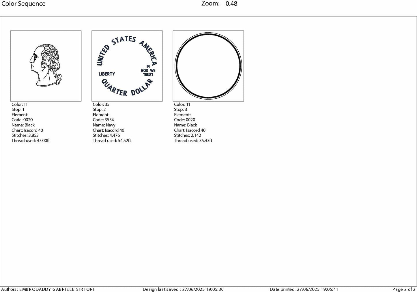 Machine Embroidery files, Money Coin, US Quarter Coin, 25 Cents, Dollar Sign, Currency Collecting Business, PES, dst, xxx hus & more