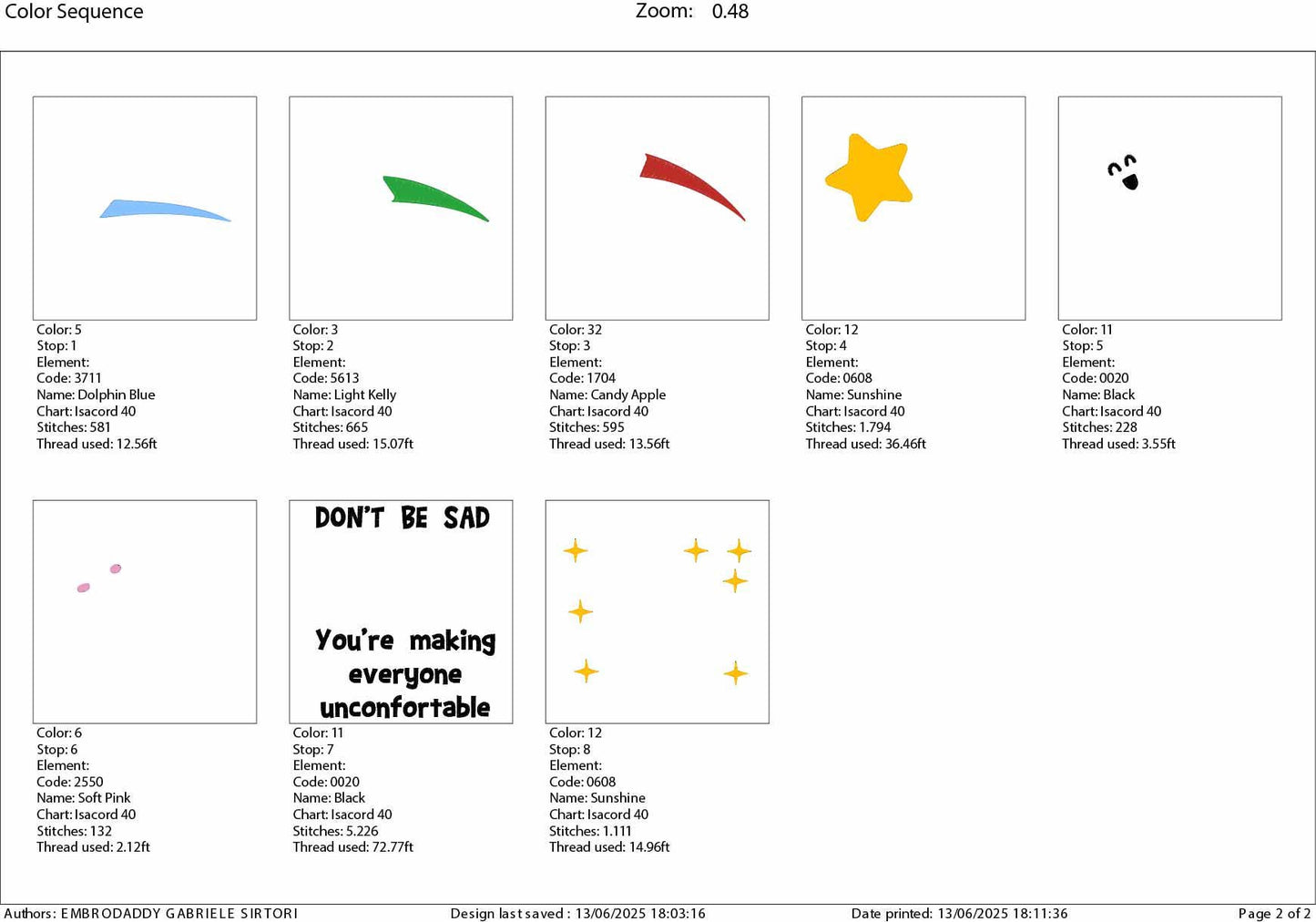 Machine Embroidery files, don't be sad you're making everyone uncomfortable, PES, DST, xxx, hus & more