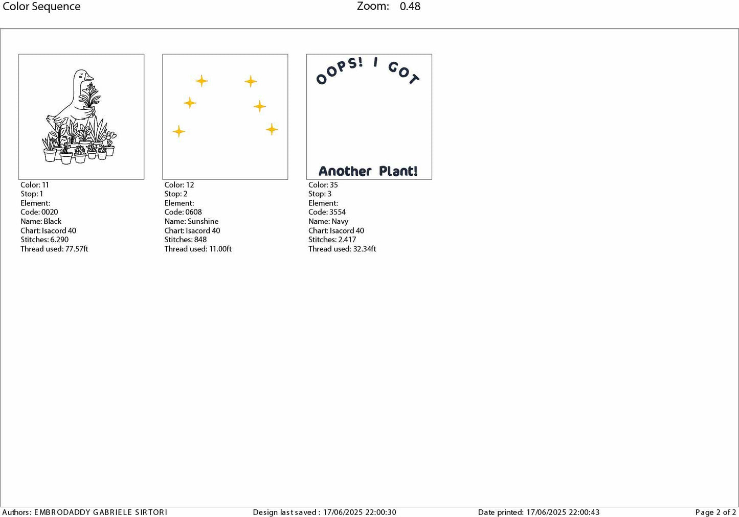 Machine Embroidery files, Oops I Got Another Plant, Goose, Funny Plant Lover, Sarcastic Gardening Humor, PES, xxx, hus & more