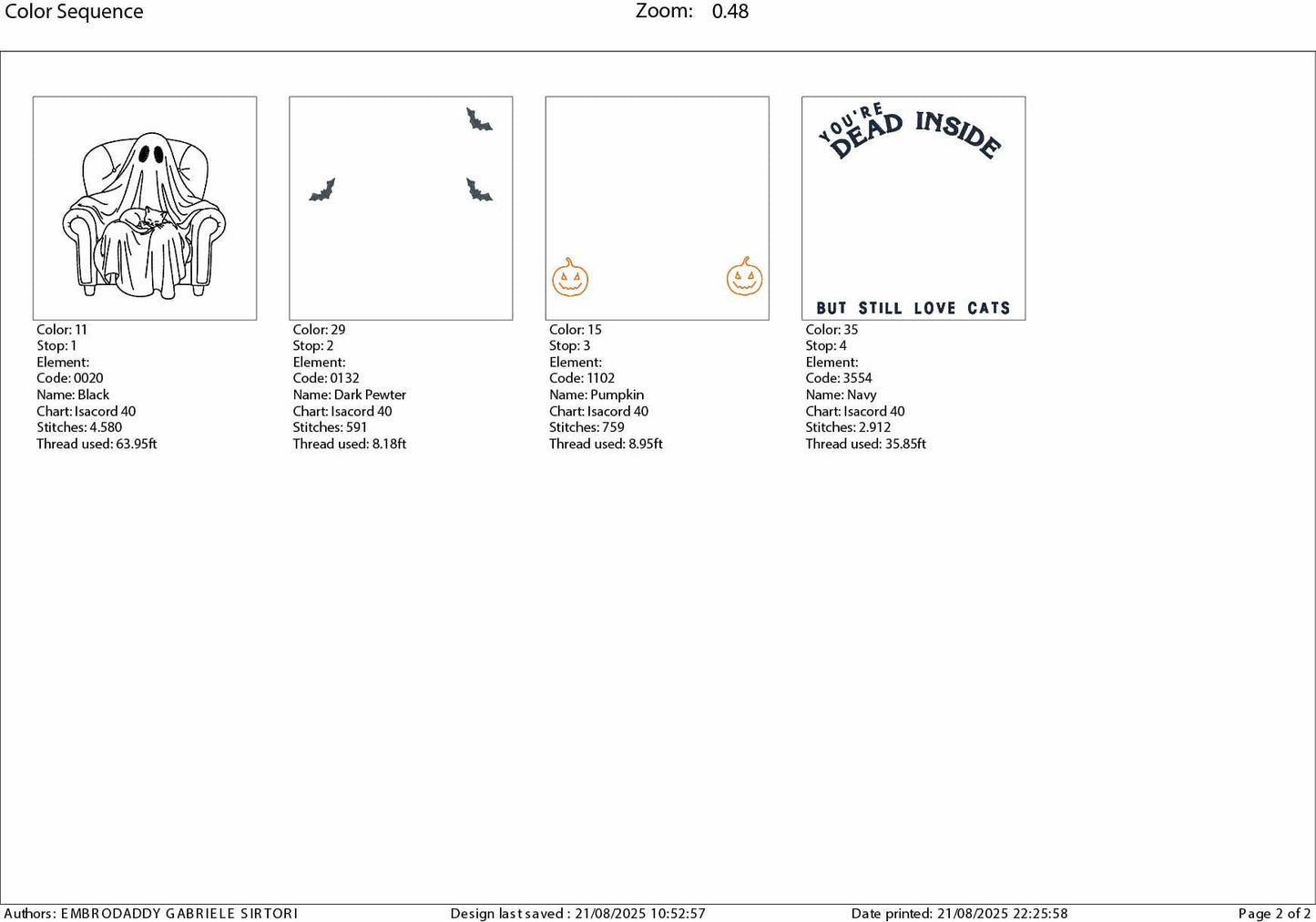 Machine Embroidery, Halloween, Ghost, you're dead inside but still love cats , funny Cat, PES, dst, xxx, hus and more